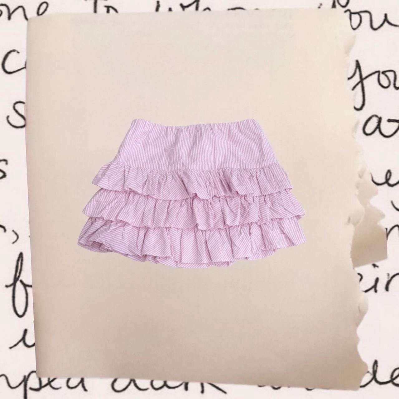 Ralph Lauren vintage striped ruffled tiered micro mini skirt Size 25" / US 0 / IT 36 - 3 Thumbnail