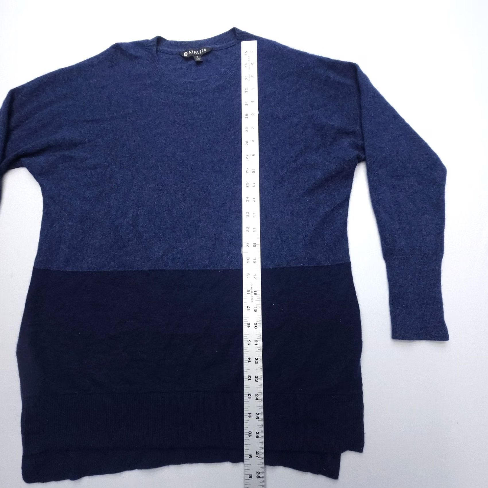 Athleta Athleta Pullover Sweater Size S Blue Wool Cashmere Knit Round Neck Women Relaxed Vintage: No Size S / US 4 / IT 40 - 5 Thumbnail