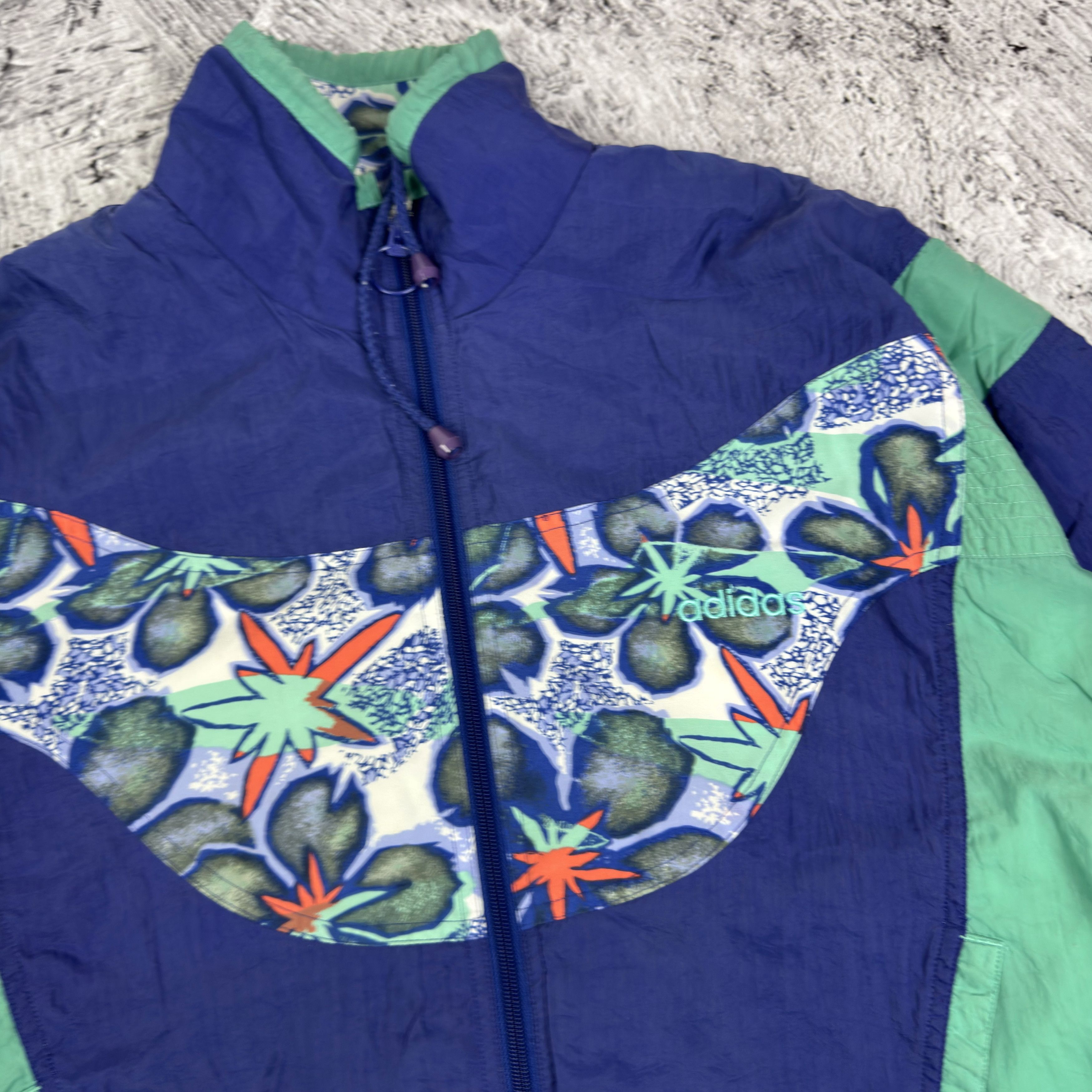 Adidas Adidas Men's Blue Full Zip Windbreaker Jacket Small Size US S / EU 44-46 / 1 - 5 Thumbnail