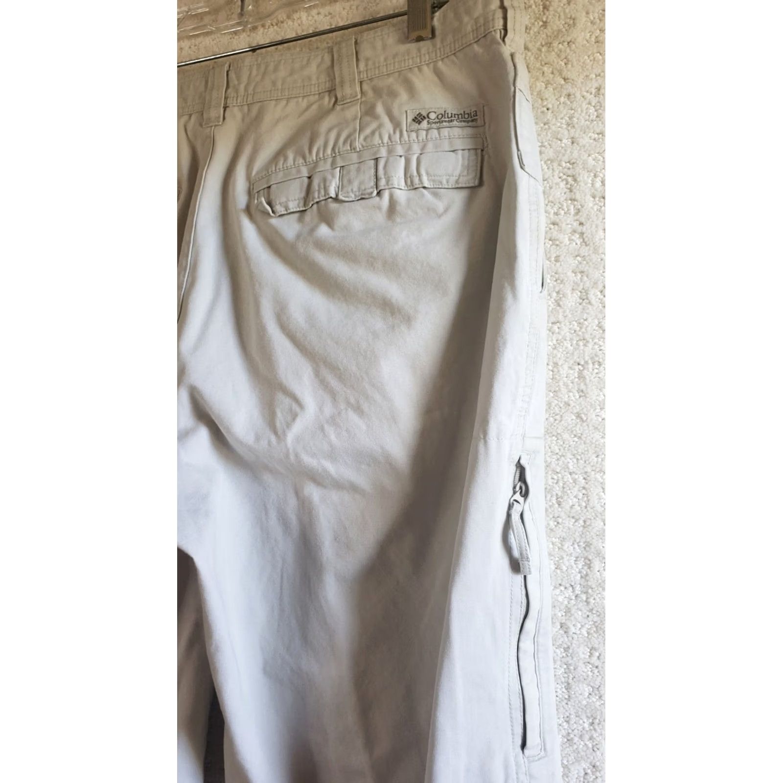 Vintage Columbia Chino Pants Men's 34X30.5 Khaki Beige Cotton Travel Size US 34 / EU 50 - 6 Thumbnail