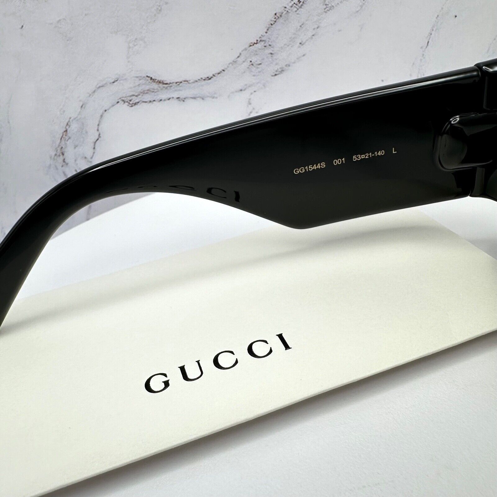 Gucci New GUCCI Sunglasses Black 3D GG Logo Wrap Triple Black Size ONE SIZE - 14 Thumbnail