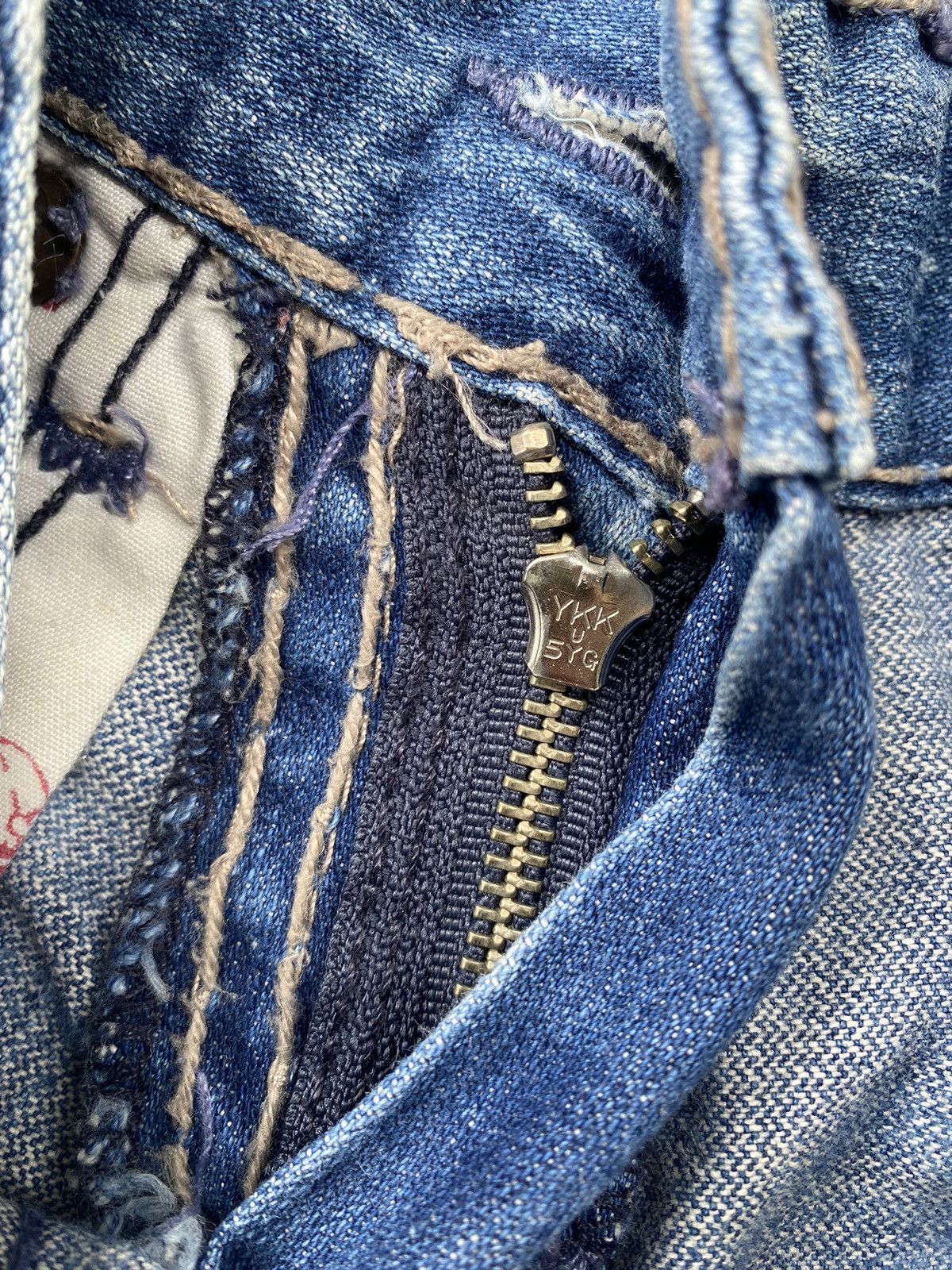 True Religion Vintage True Religion Distressed Denim Pants Size US 30 / EU 46 - 10 Thumbnail