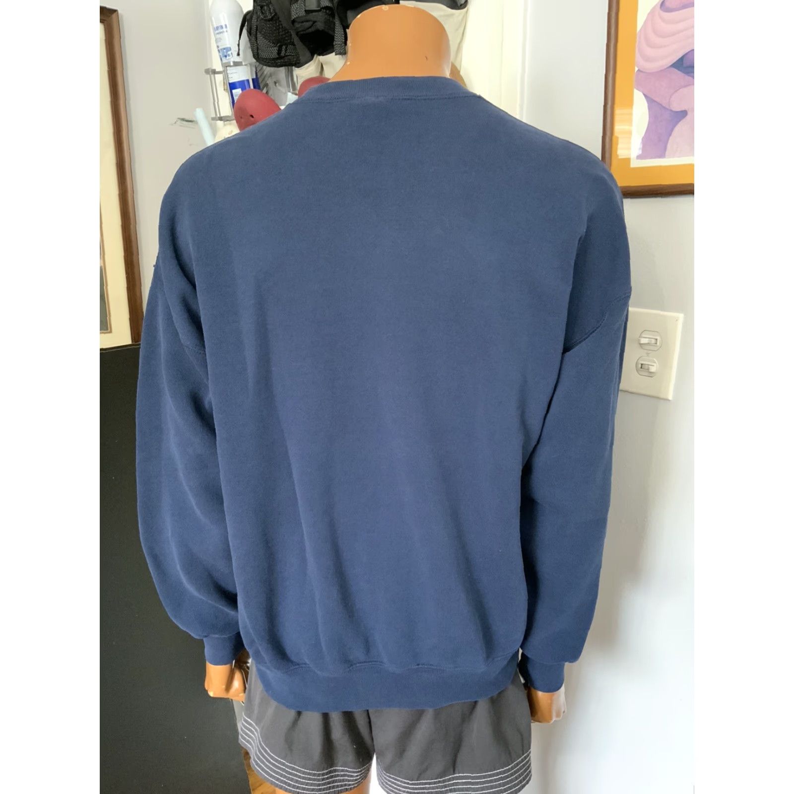 Soffe VINTAGE 90s Soffe Fleece Lions School Crewneck Sweatshirt Navy Blue XL Men Size US XL / EU 56 / 4 - 7 Thumbnail