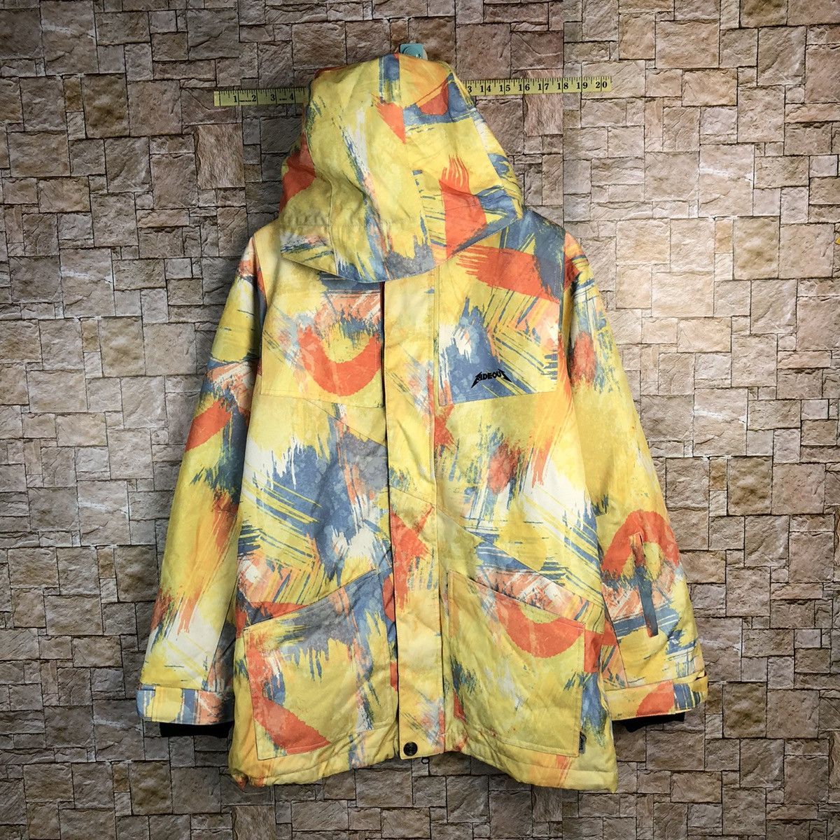 Japanese Brand Ride Out snowboard wear Yellow mix Coats #A235 Size US M / EU 48-50 / 2 - 1 Thumbnail