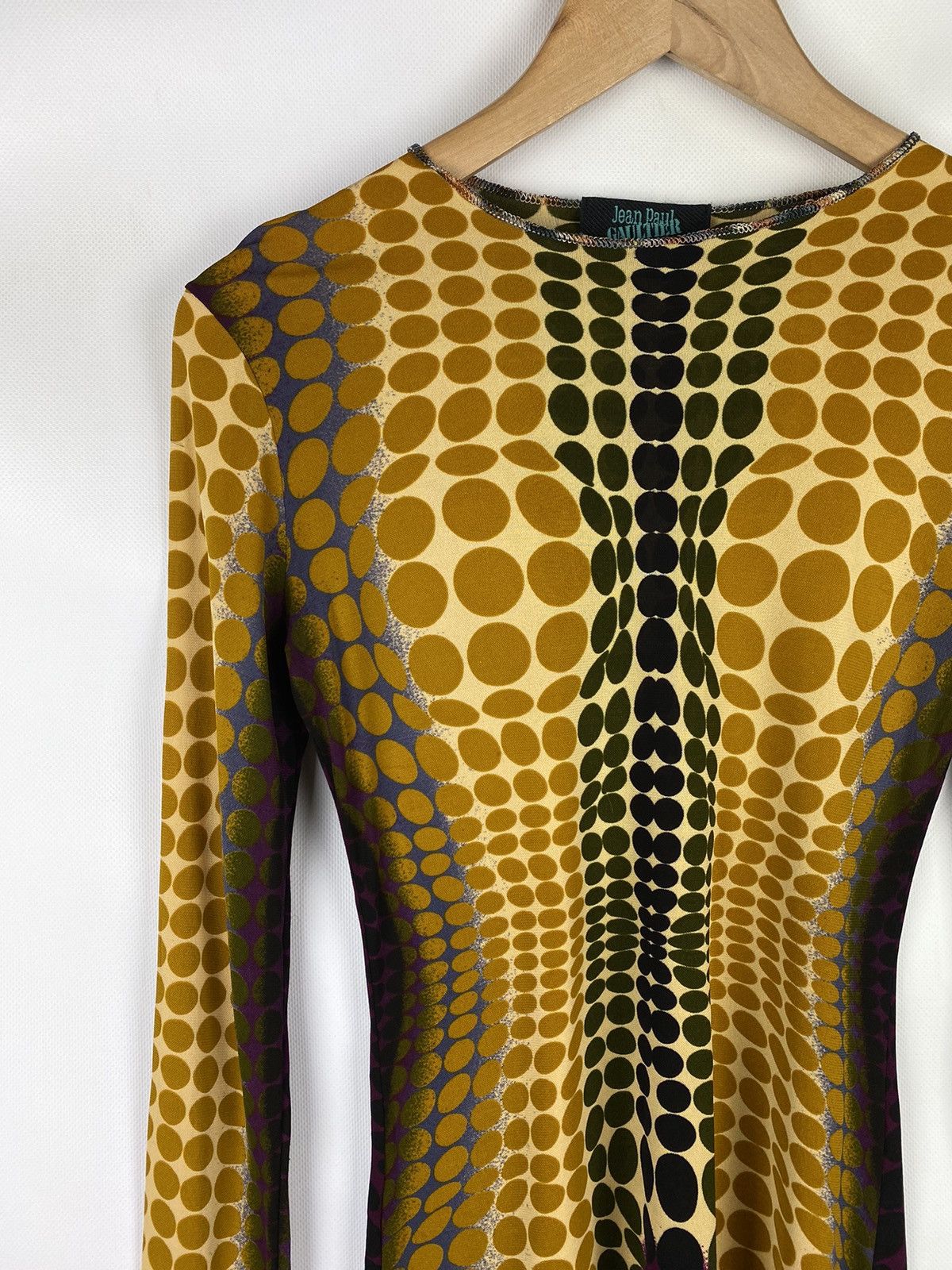 Jean Paul Gaultier 1995 archival cyber dot mesh top tunic