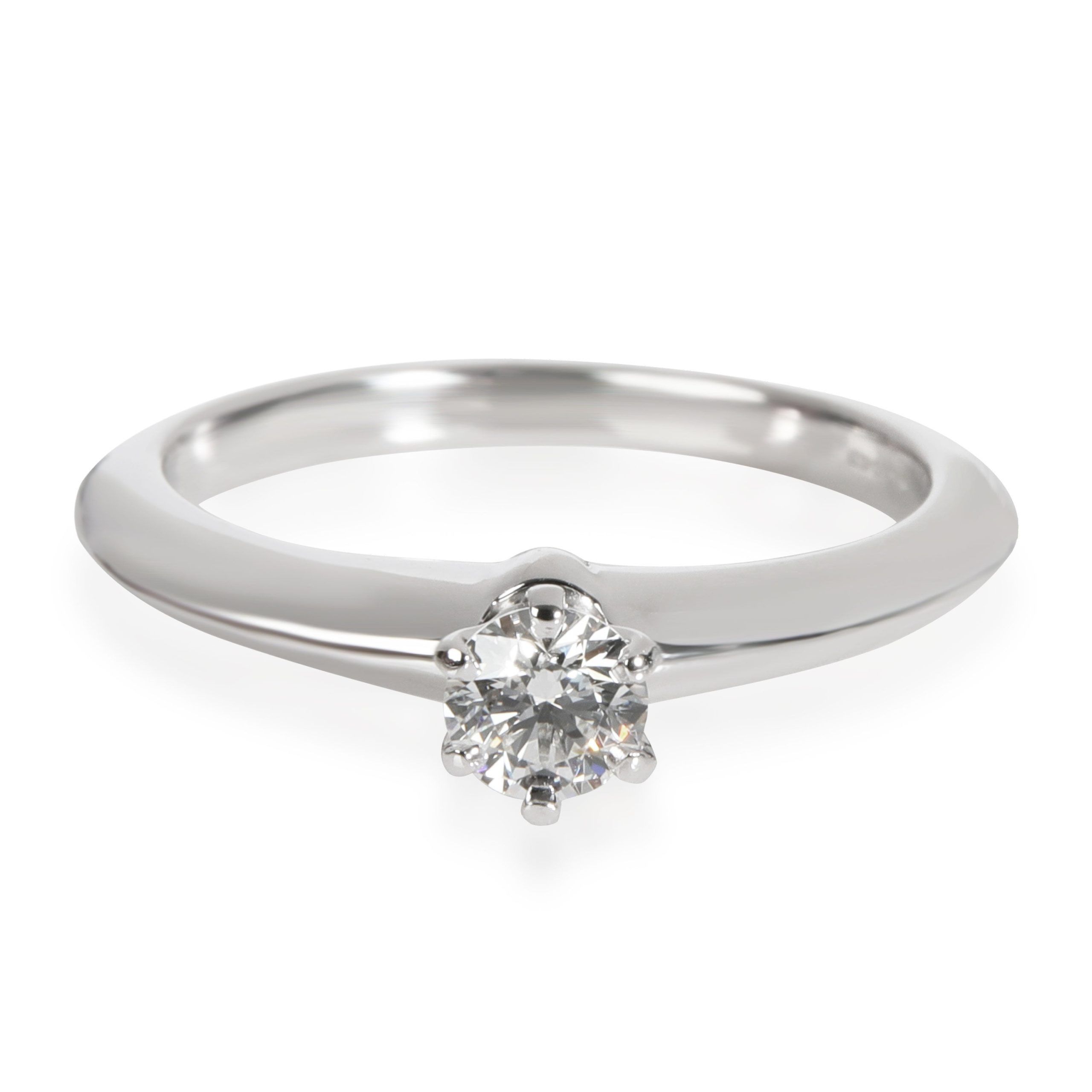 Tiffany & Co. Diamond Solitaire Engagement Ring in Platinum D IF 0.24 CTW