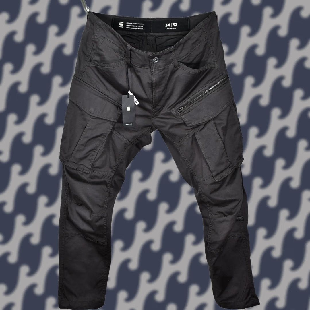 G-Star G-Star Rovic Zip 3D Regular Tapered Raven Cargo Pants Men's W34 L32 Size US 34 / EU 50 - 1 Thumbnail