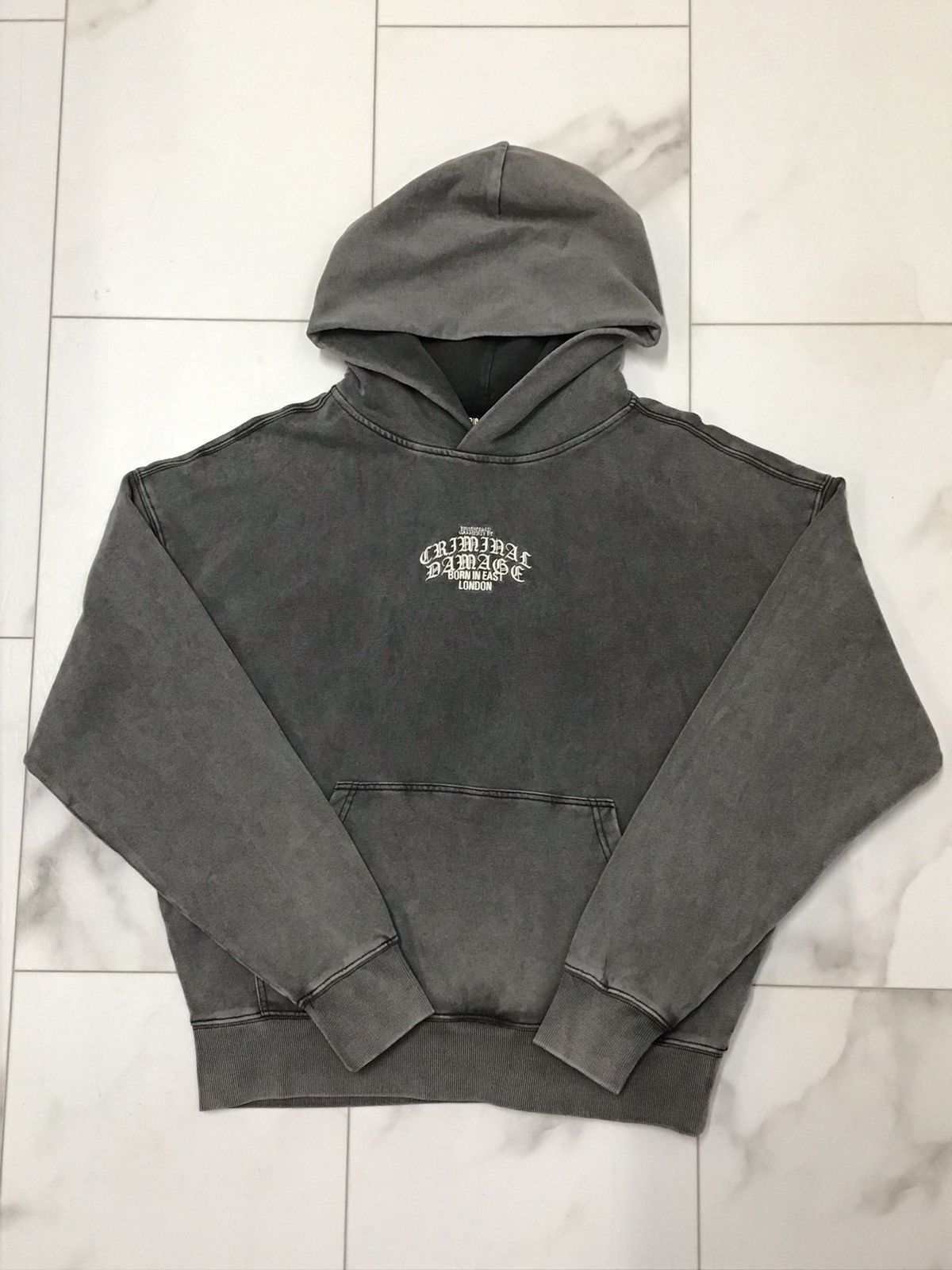Criminal Damage CRIMINAL DAMAGE LOGO MANIA HOODIE WASHED GREY Size US S / EU 44-46 / 1 - 1 Thumbnail