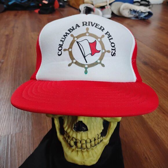Other Deadstock Vintage Columbia River Pilots Snap Trucker Hat Cap Size ONE SIZE - 1 Thumbnail