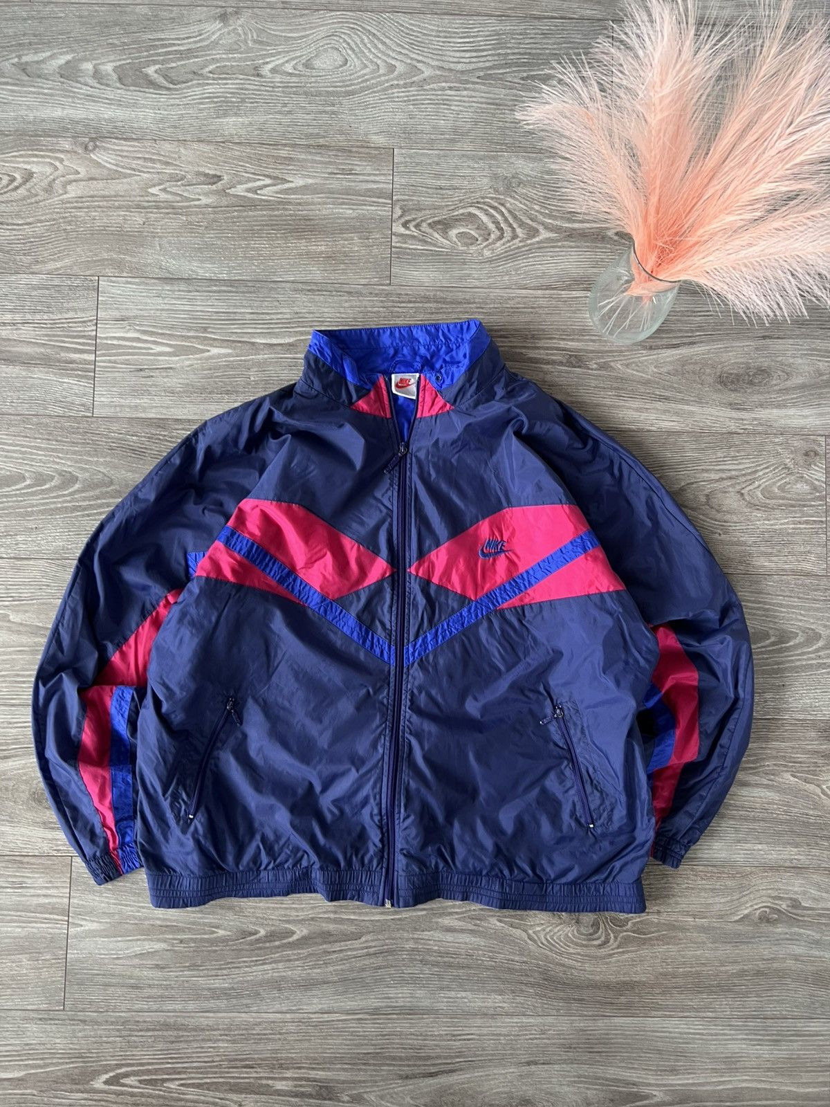 Nike × Vintage ‼️Vintage Nike Archival 90s Windbreaker Olympic Zip Jacket‼️ Size US XL / EU 56 / 4 - 6 Thumbnail