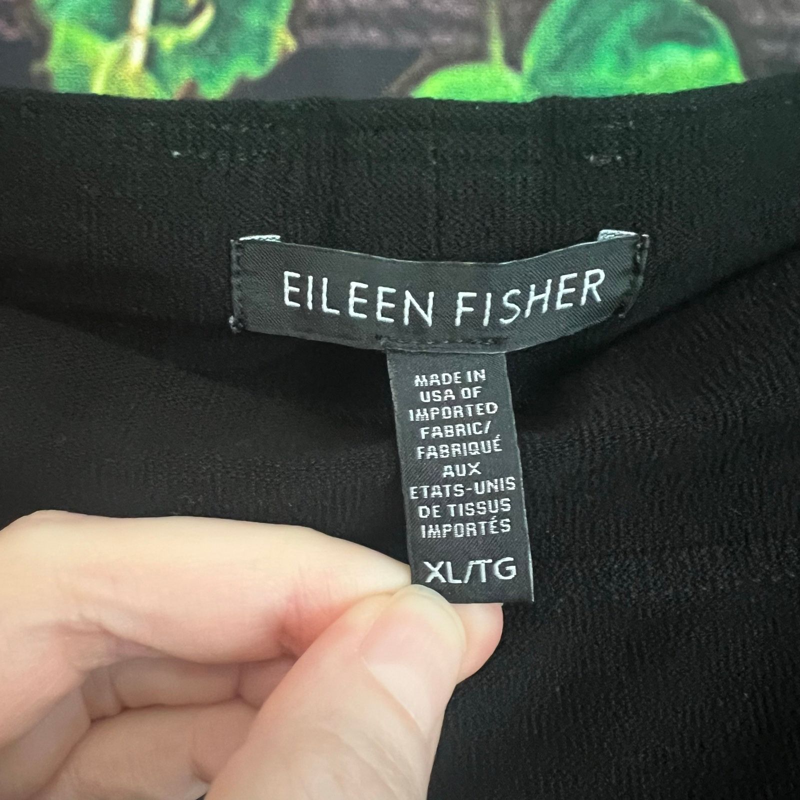 Eileen Fisher Eileen Fisher Crop Capri Pull On Pants XL Black Stretch Size 38" / US 16 / IT 52 - 3 Thumbnail