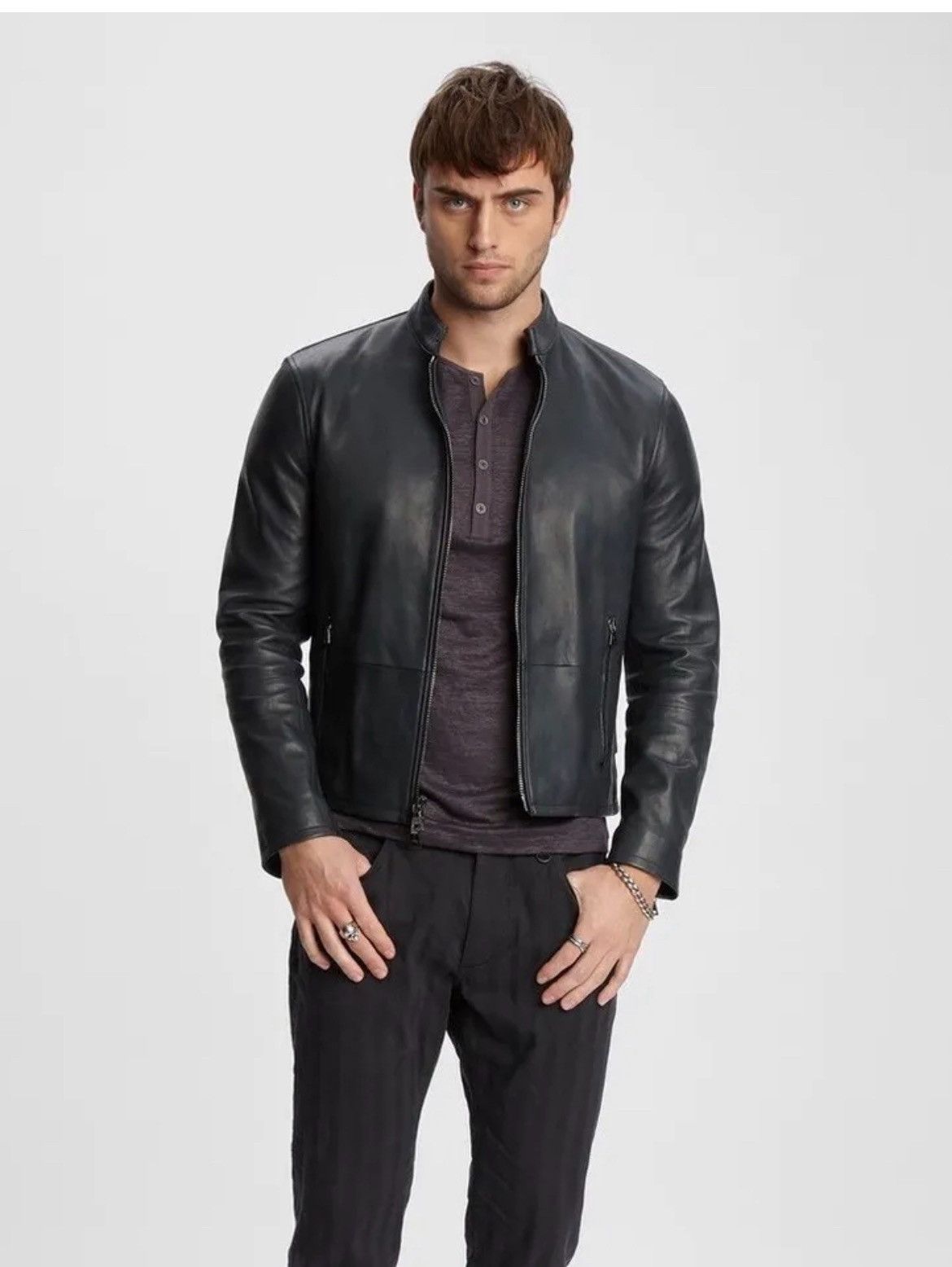 Zip Front Biker Jacket. 52