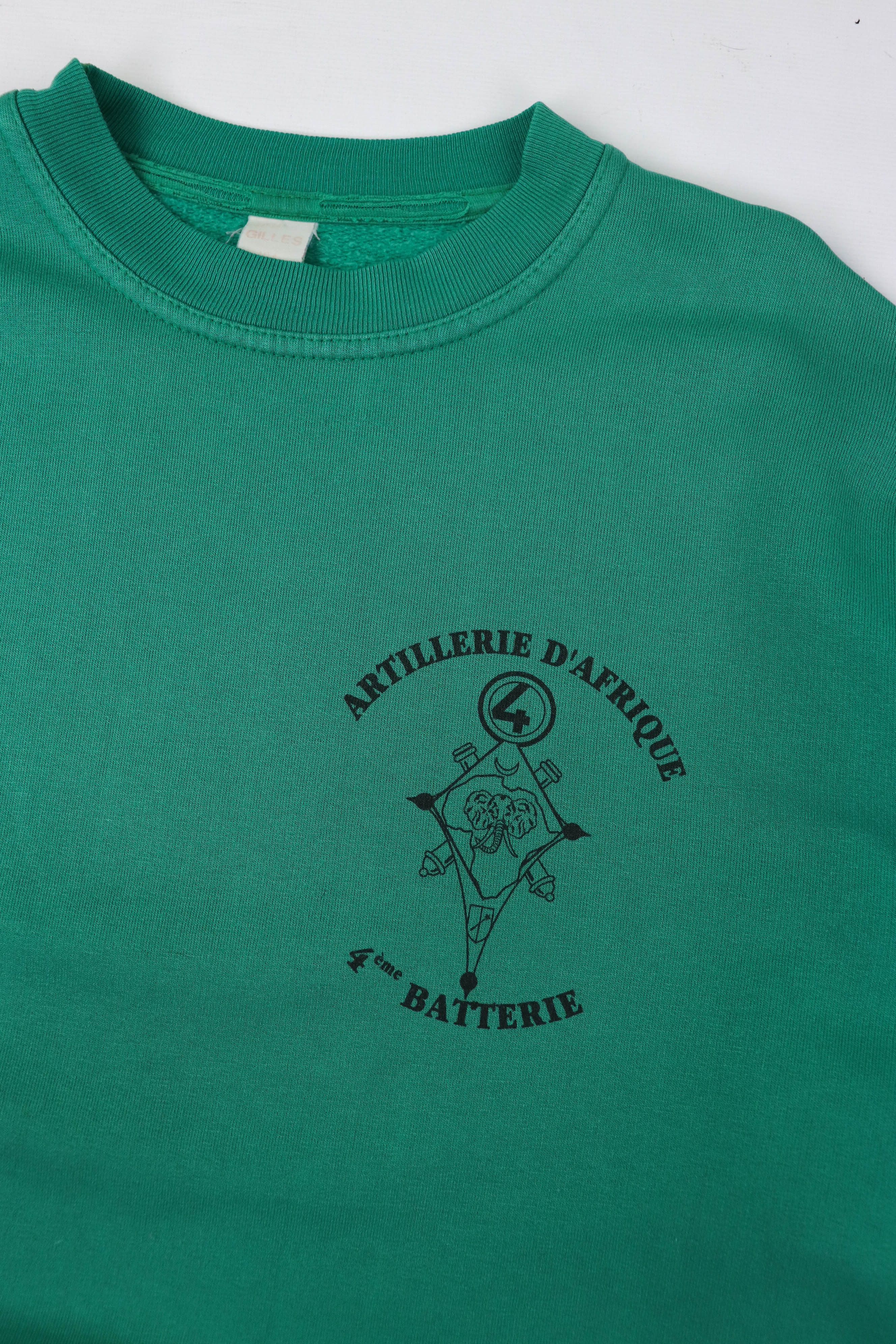 Vintage Vintage Batterie D'Afrique French Army Crewneck Sweatshirt Size US L / EU 52-54 / 3 - 7 Thumbnail