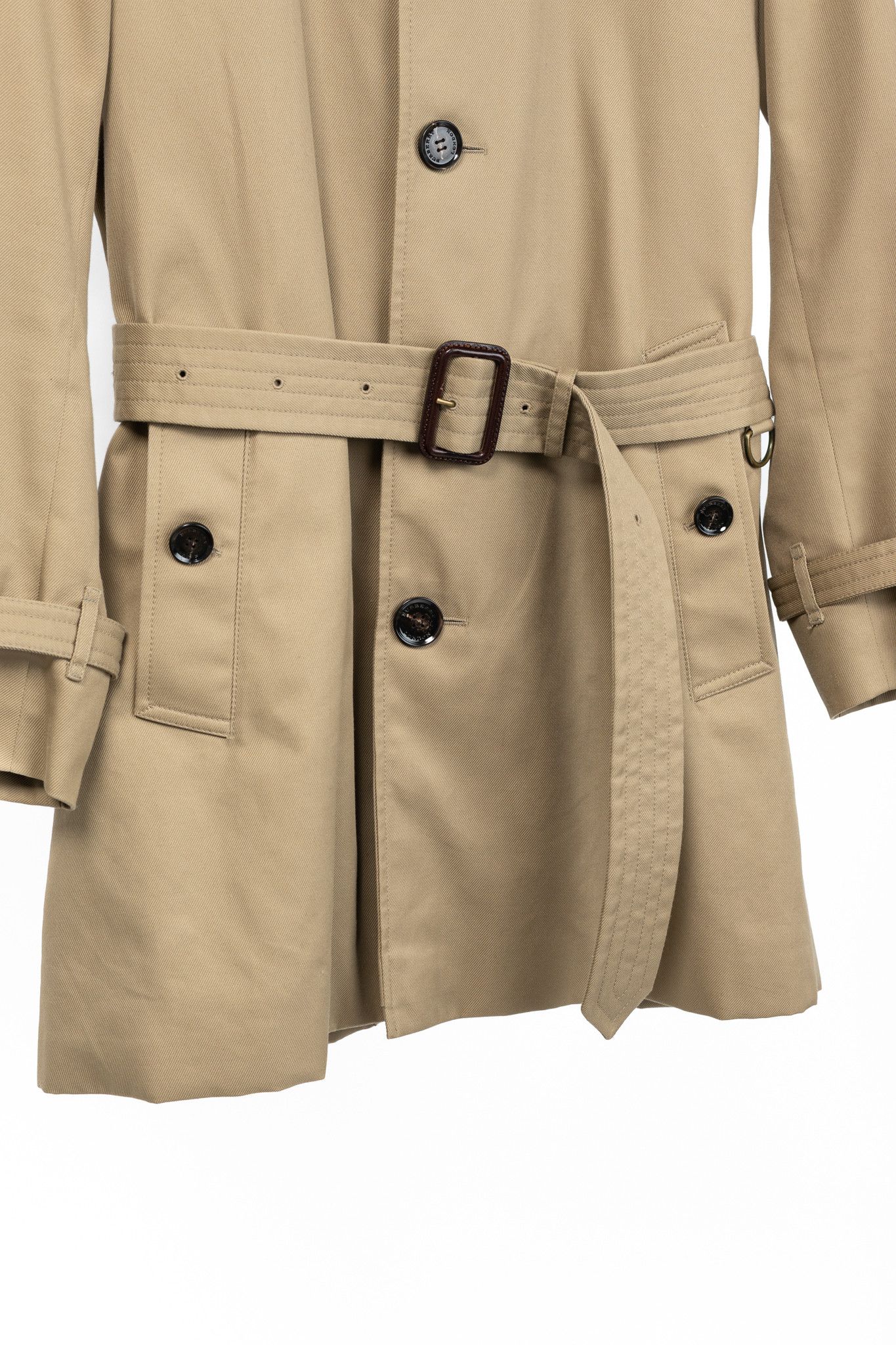 Burberry Burberry Khaki Cotton-Twill Belted Trench Coat Size US S / EU 44-46 / 1 - 7 Thumbnail