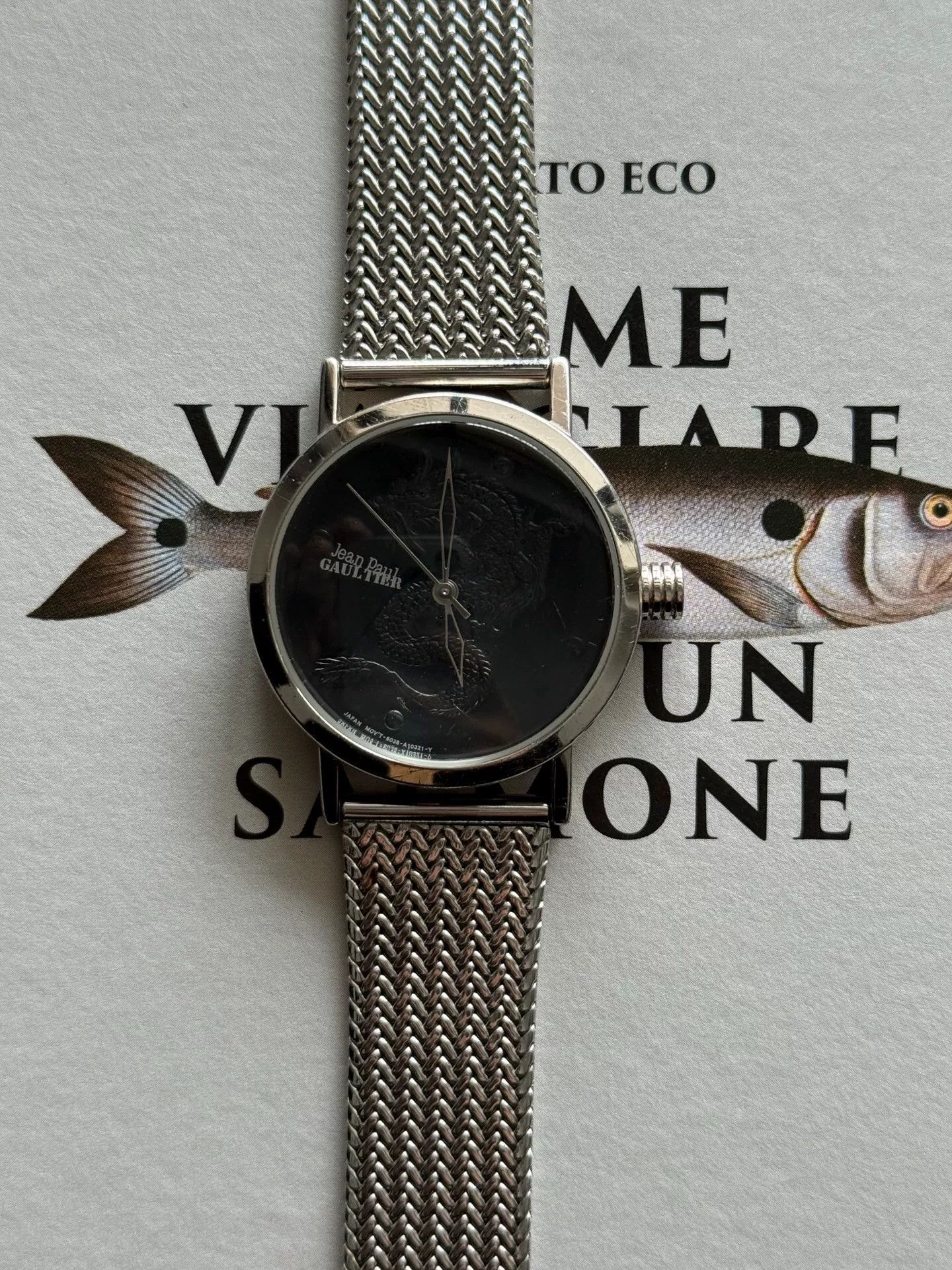 Jean Paul Gaultier Jean Paul Gaultier Dragon Black Steel Watch Size ONE SIZE - 1 Thumbnail