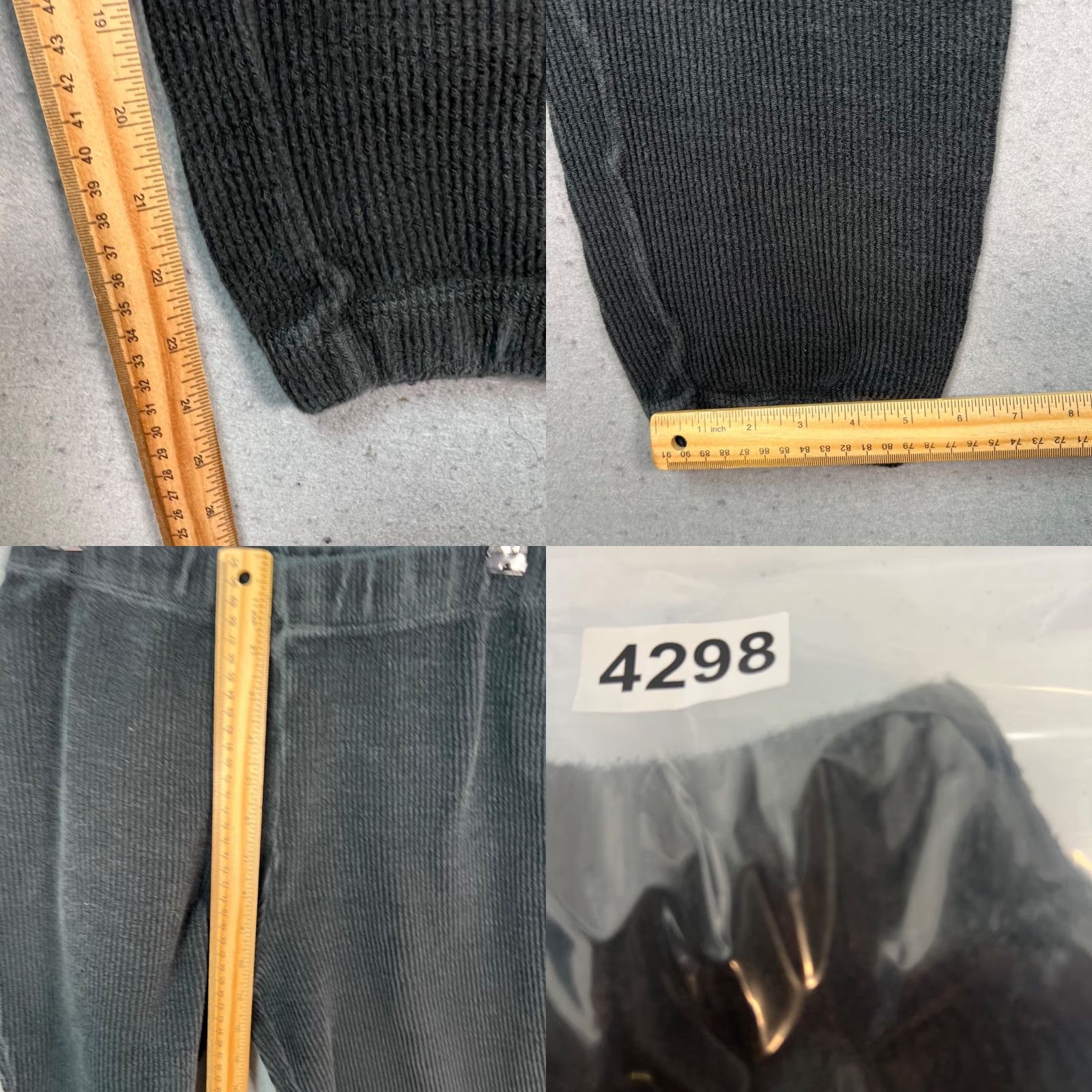 Reformation Reformation Womens Small Black Corduroy Organic Cotton Joggers Sweatpants Size 28" / US 6 / IT 42 - 8 Thumbnail