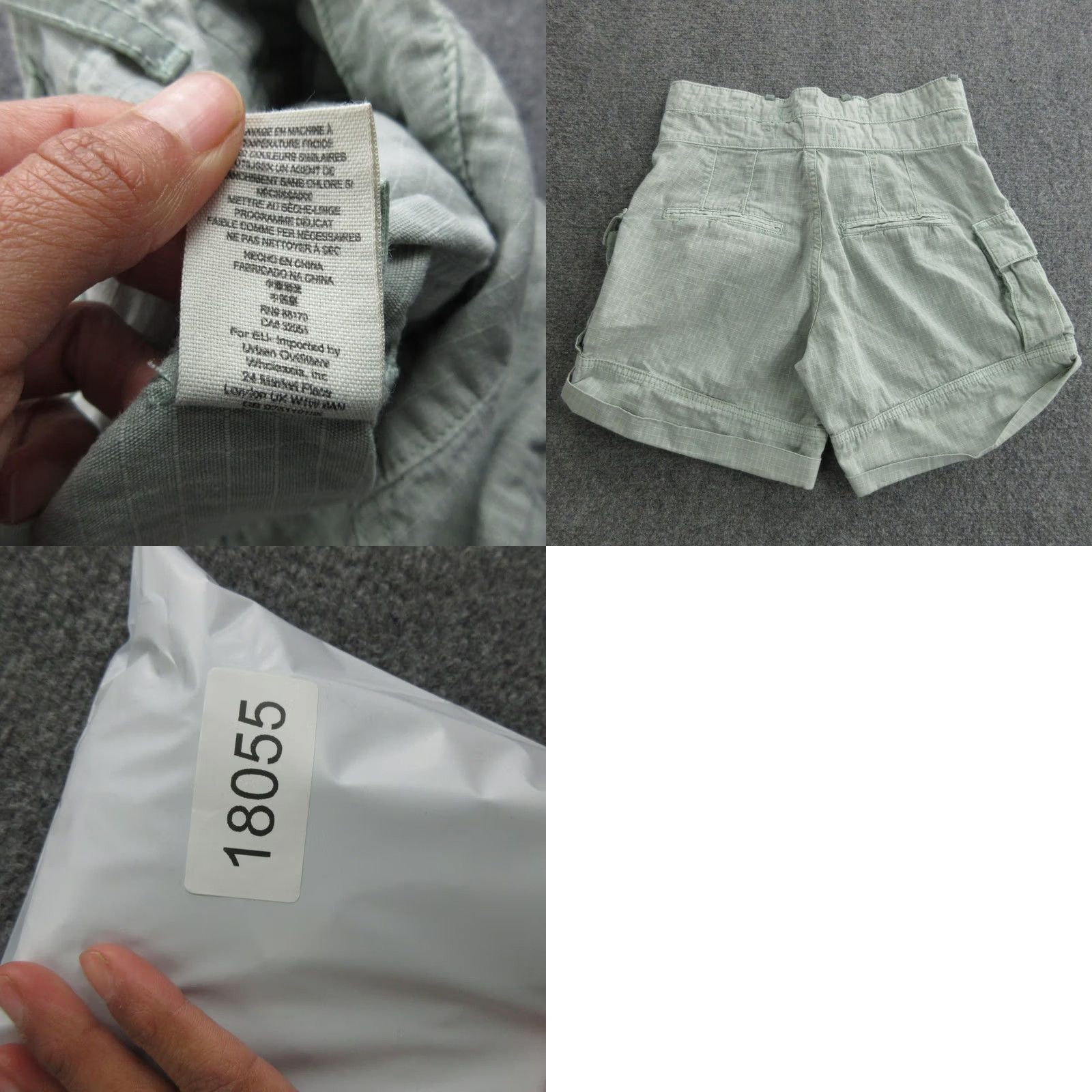 Free People VINTAGE Free People Cargo Shorts Womens 25 Green Cotton Casual Size 42" / US 20 - 8 Thumbnail