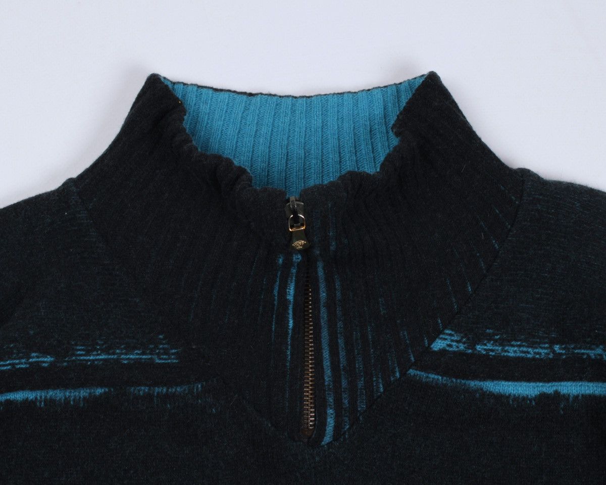 Versace Jeans Couture × Vintage VERSACE Jeans Couture Vintage Half Zip Wool Sweater Size US M / EU 48-50 / 2 - 9 Thumbnail