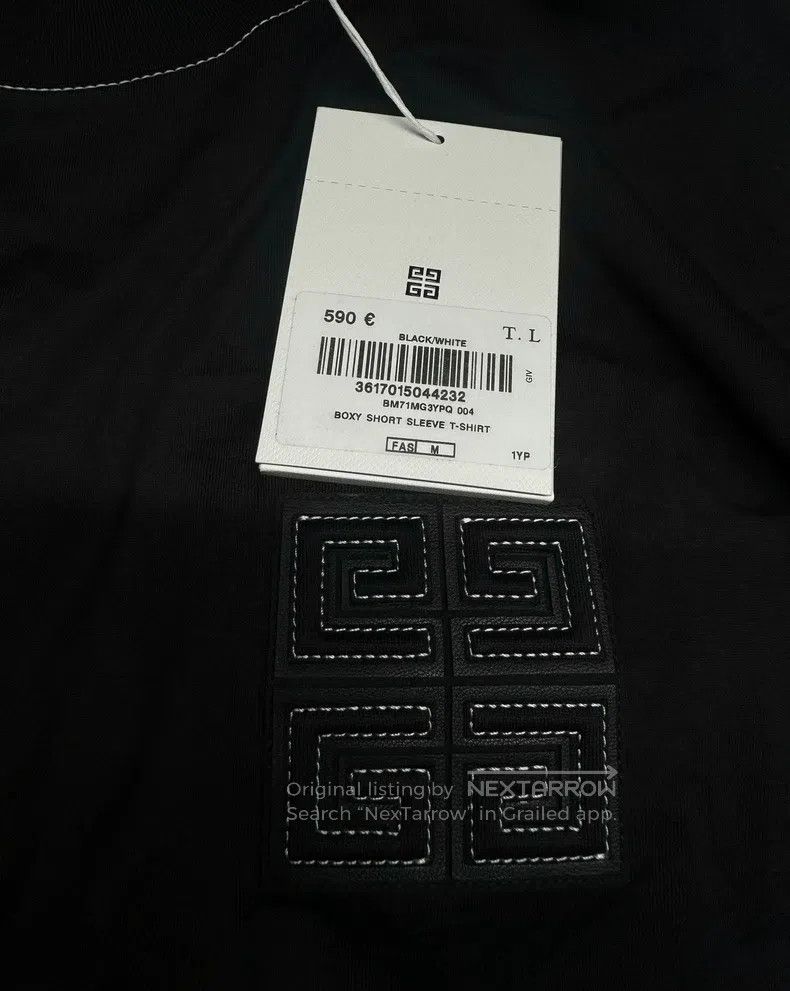 Givenchy Givenchy Leather patch logo sewn short sleeve Size US M / EU 48-50 / 2 - 3 Thumbnail