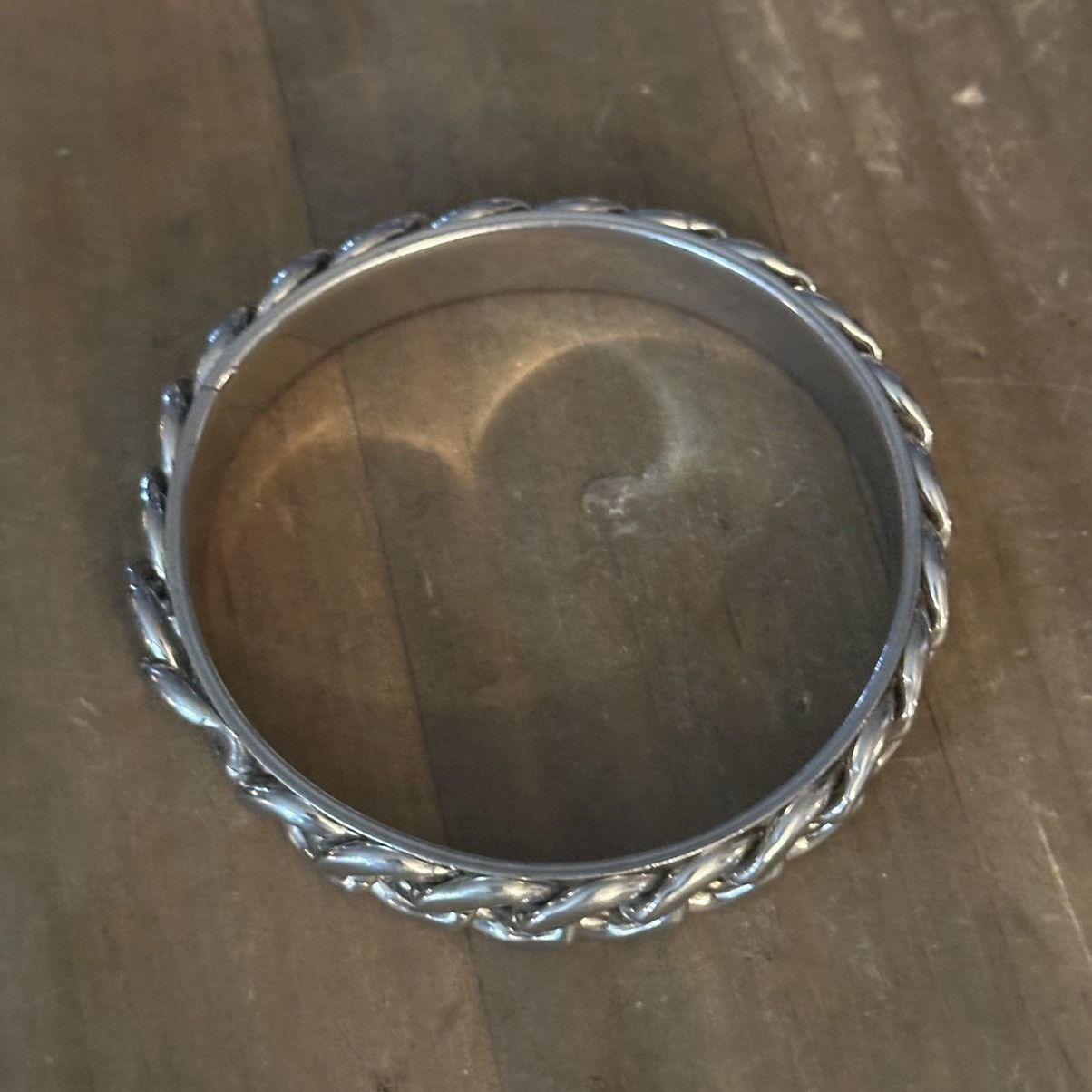 Other Stainless steel curb link inlay bangle bracelet Size ONE SIZE - 4 Thumbnail
