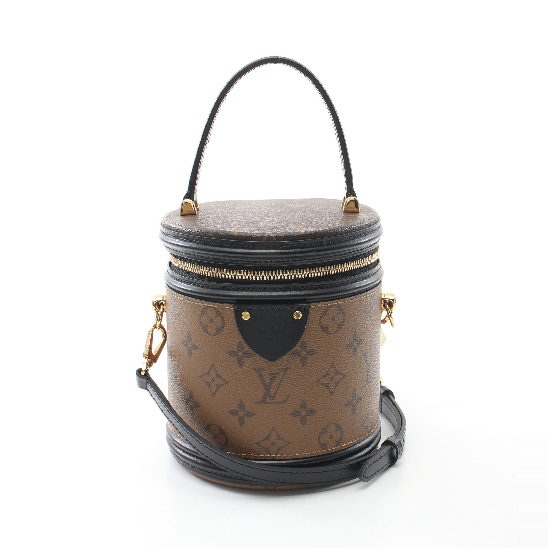 Louis Vuitton Louis Vuitton Cannes Monogram Reverse Handbag Vanity Bag Leather Brown Black Size ONE SIZE - 1 Thumbnail