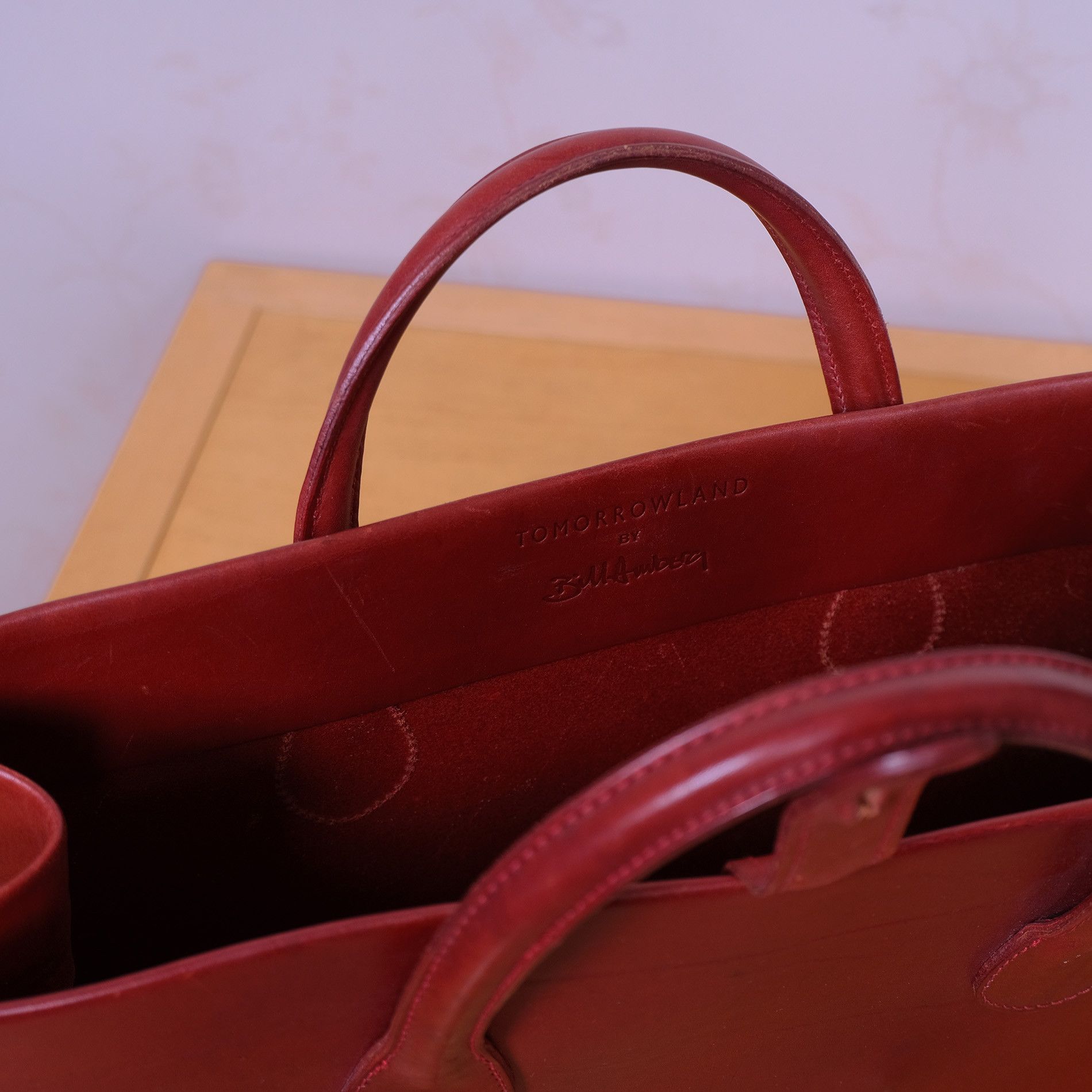 Bill Amberg Studio Bill Amberg, Red Brown Briefcase, Made in England,RRP 1128 e Size ONE SIZE - 6 Thumbnail