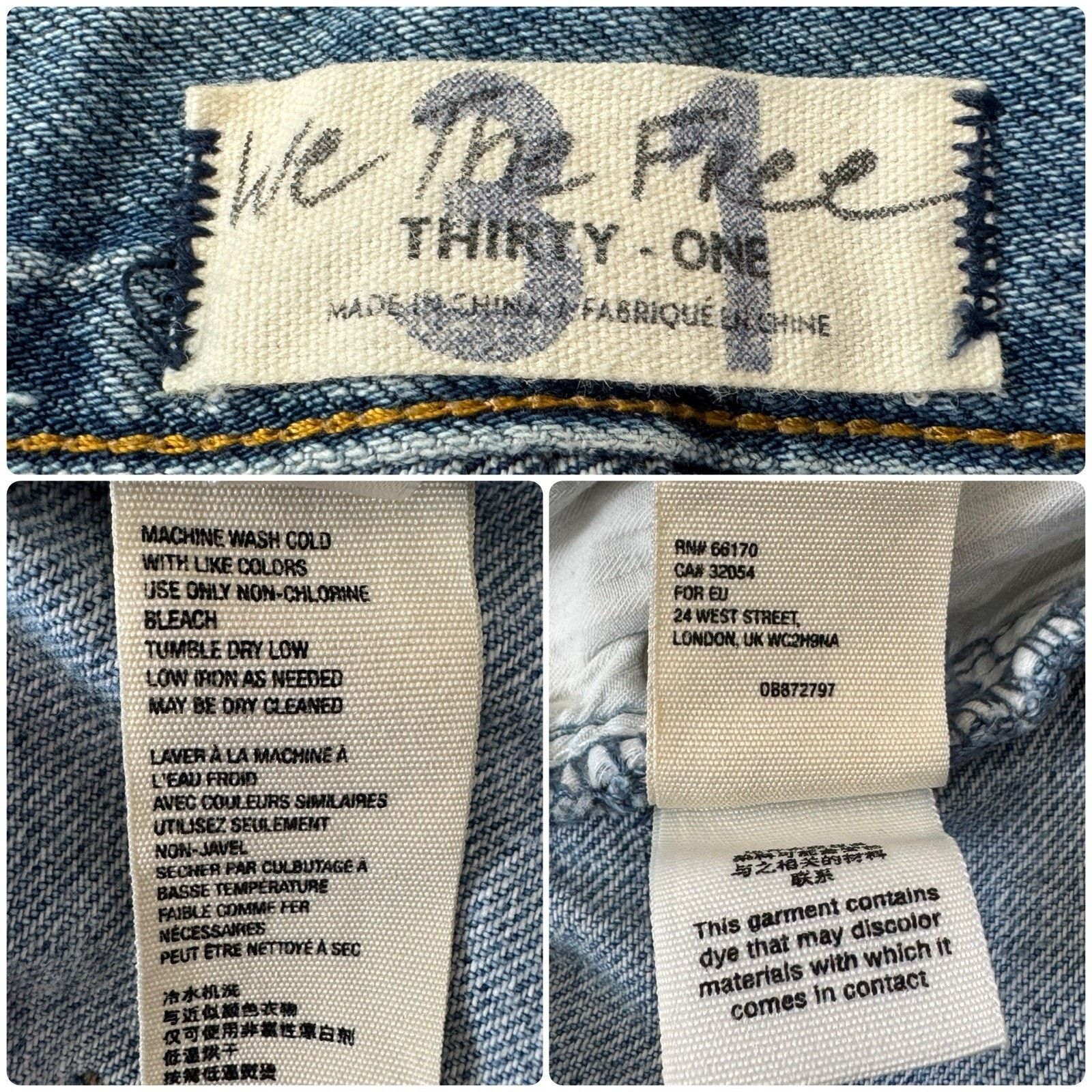 Free People WE THE FREE People Loving Good Vibrations Cut Off Shorts 31 Size 31" - 8 Thumbnail