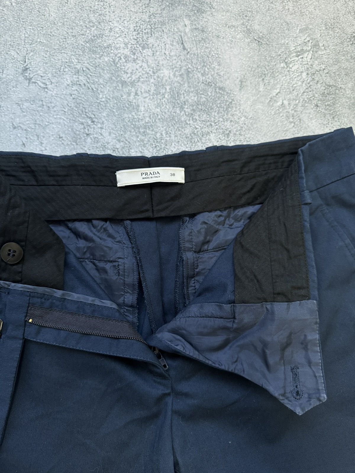 Prada Vintage Prada Flared Pants Luxury dark blue Size 38" / US 16 / IT 52 - 4 Thumbnail