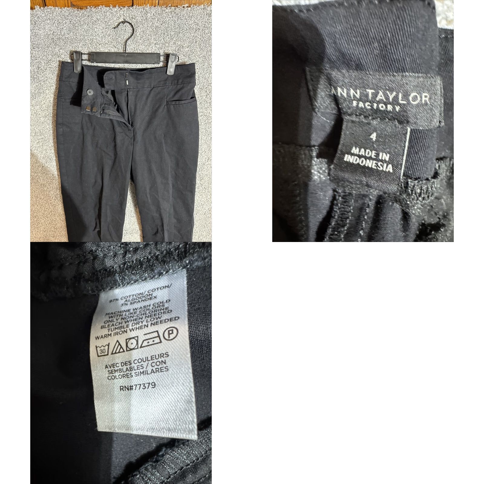 Ann Taylor Ann Taylor Pants Womens 4 Dress Pants Office Chic Preppy Minimalist Business Casual Multicolor Cotton Blend Straight Leg 2 Pcs Size 27" / US 4 / IT 40 - 10 Thumbnail