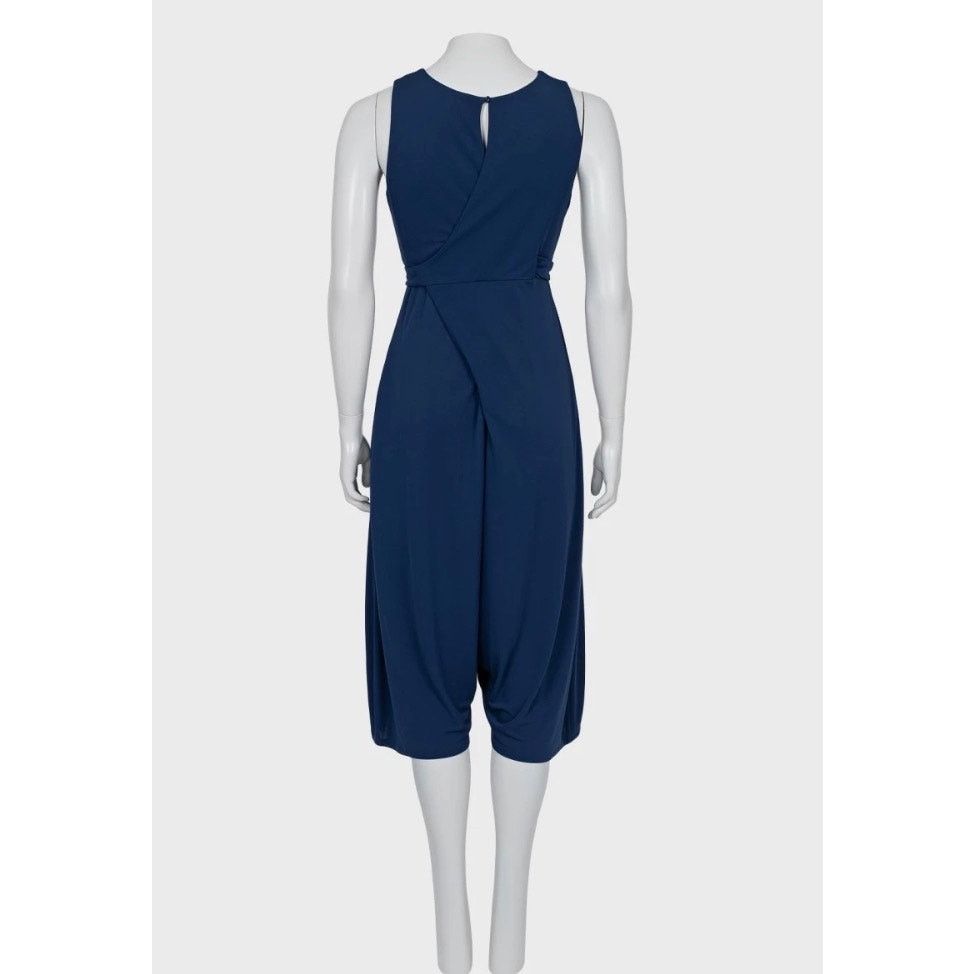Yves Saint Laurent Saint Laurent Blue Tie-Waist Jumpsuit Sz. M/EU38 Size 27" / US 4 / IT 40 - 3 Thumbnail