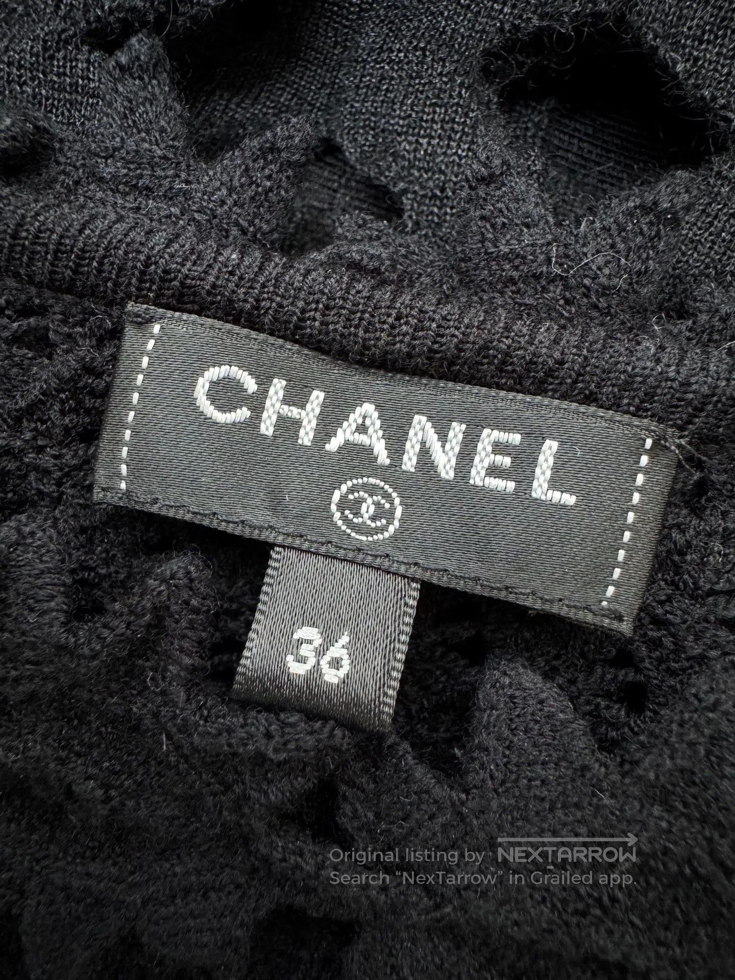 Chanel Chanel 17A Black Knit Dress. Size US M / EU 48-50 / 2 - 3 Thumbnail
