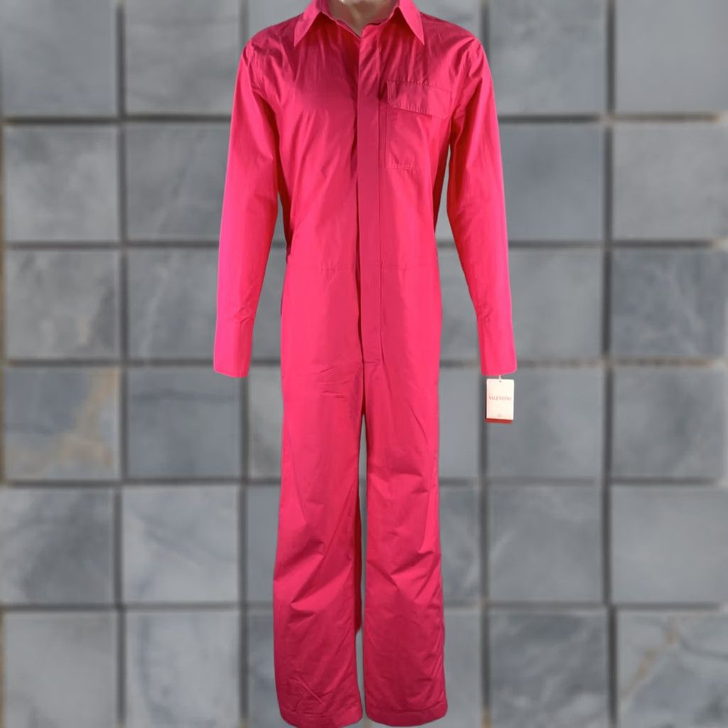 Valentino VALENTINO Pink Cotton Hidden Placket Jumpsuit SIZE S Men Adult 33 Inseam Vintage? Size 36R - 1 Thumbnail