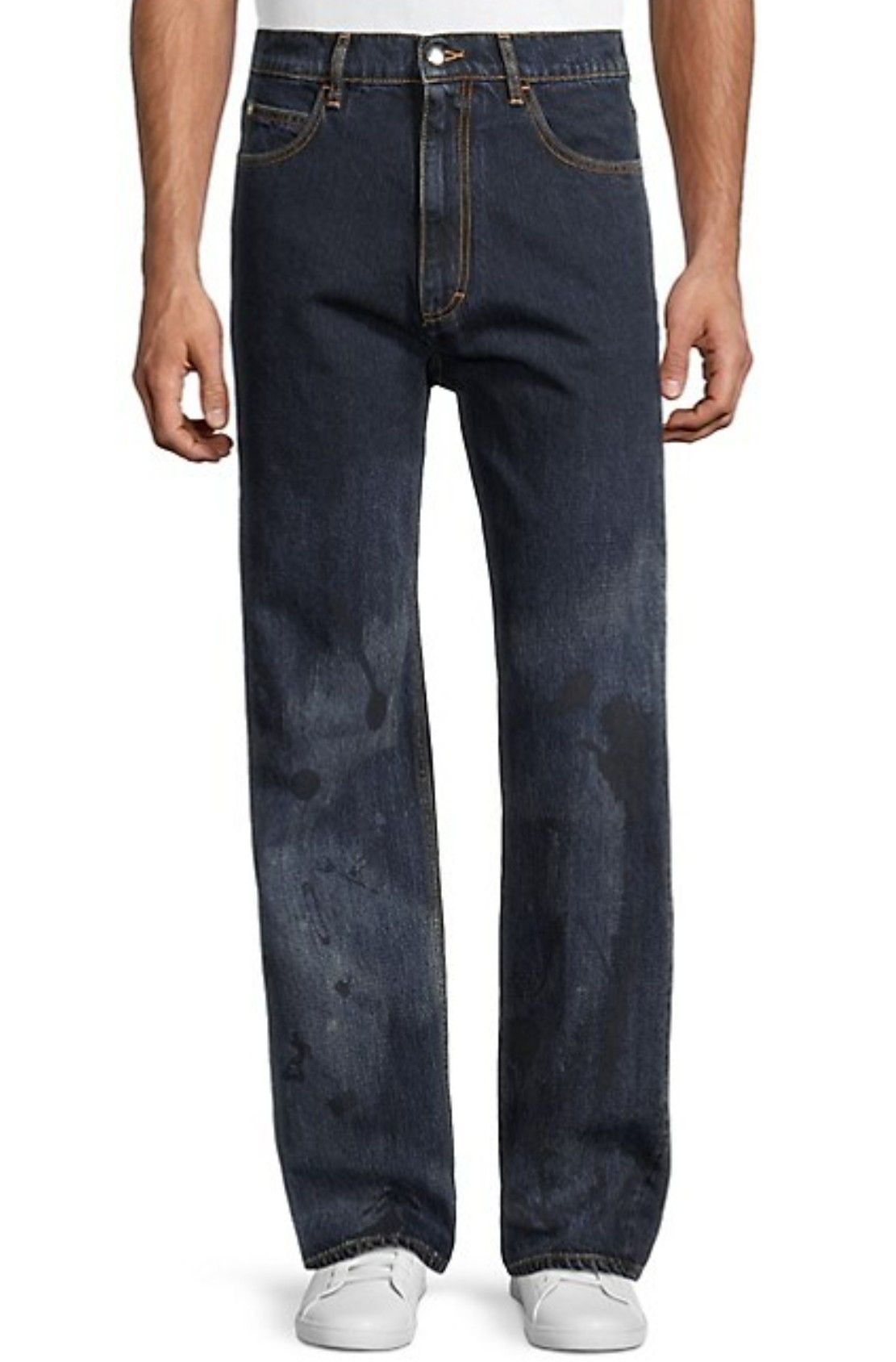 image of Marni Charms Printed Jeans in Blue Denim, Men's (Size 30)