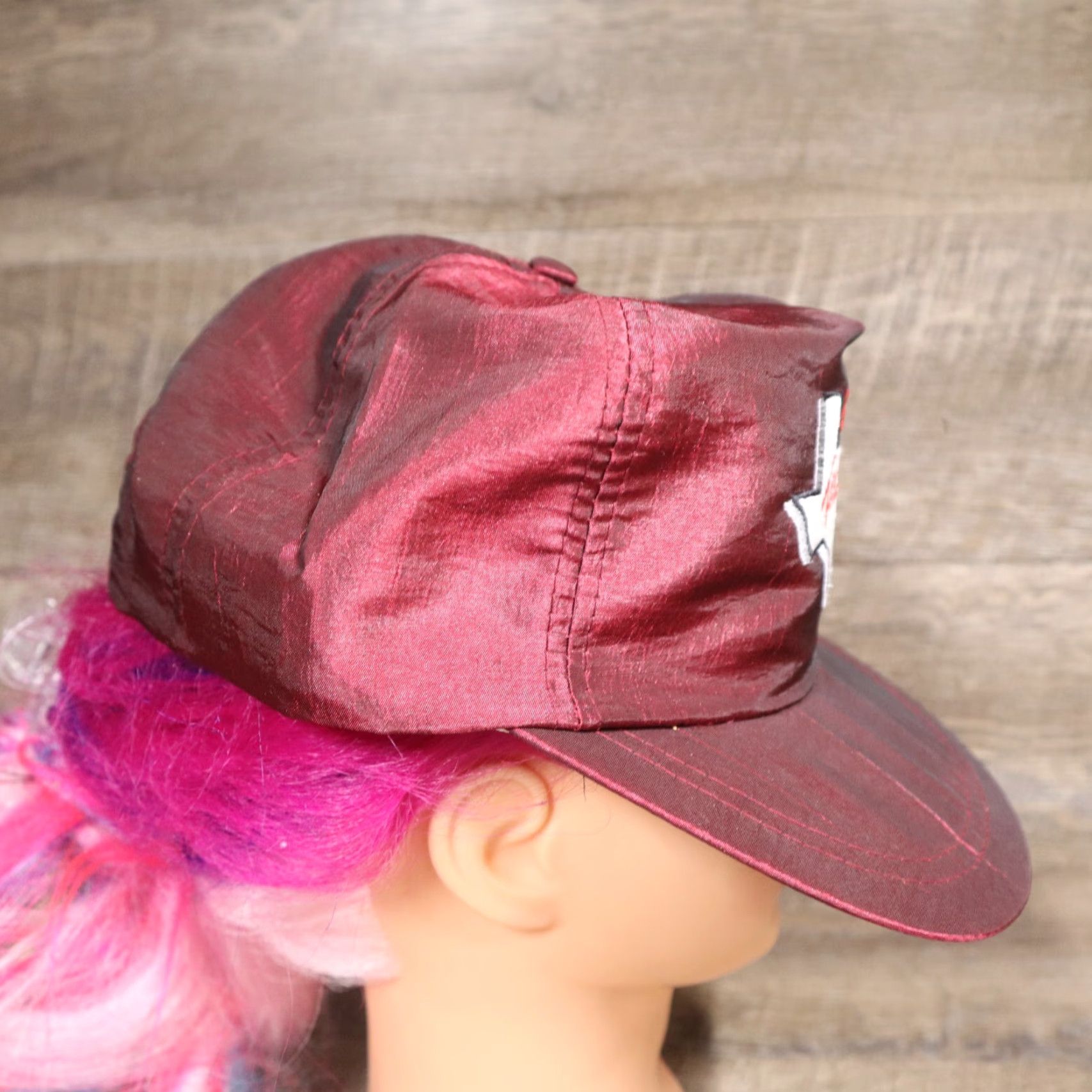 Vintage VINTAGE Texaco Hat Unisex Adults Adjustable Nylon Maroon 90s Trucker Hat Texas State Theme 1980s/90s It’s That Good Texas State Texaco Hat Mens Size ONE SIZE - 3 Thumbnail