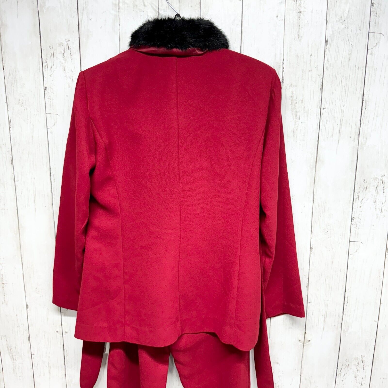 Vintage KS Collection 2 Piece Suit 10P Matching Top Pants Blazer Red Size L / US 10 / IT 46 - 6 Thumbnail