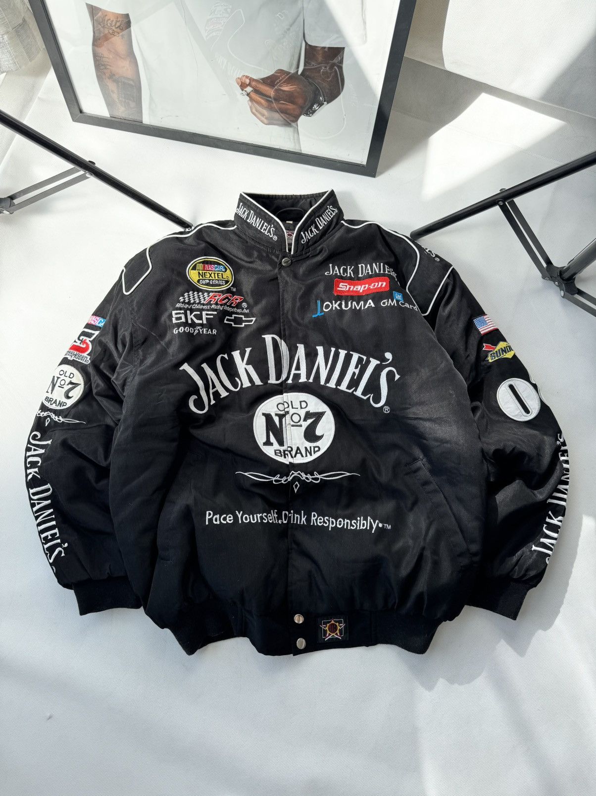 Vintage Jack Daniels VINTAGE RACING JACKET CHEVROLET BOMBER NASCAR Size US L / EU 52-54 / 3 - 2 Thumbnail