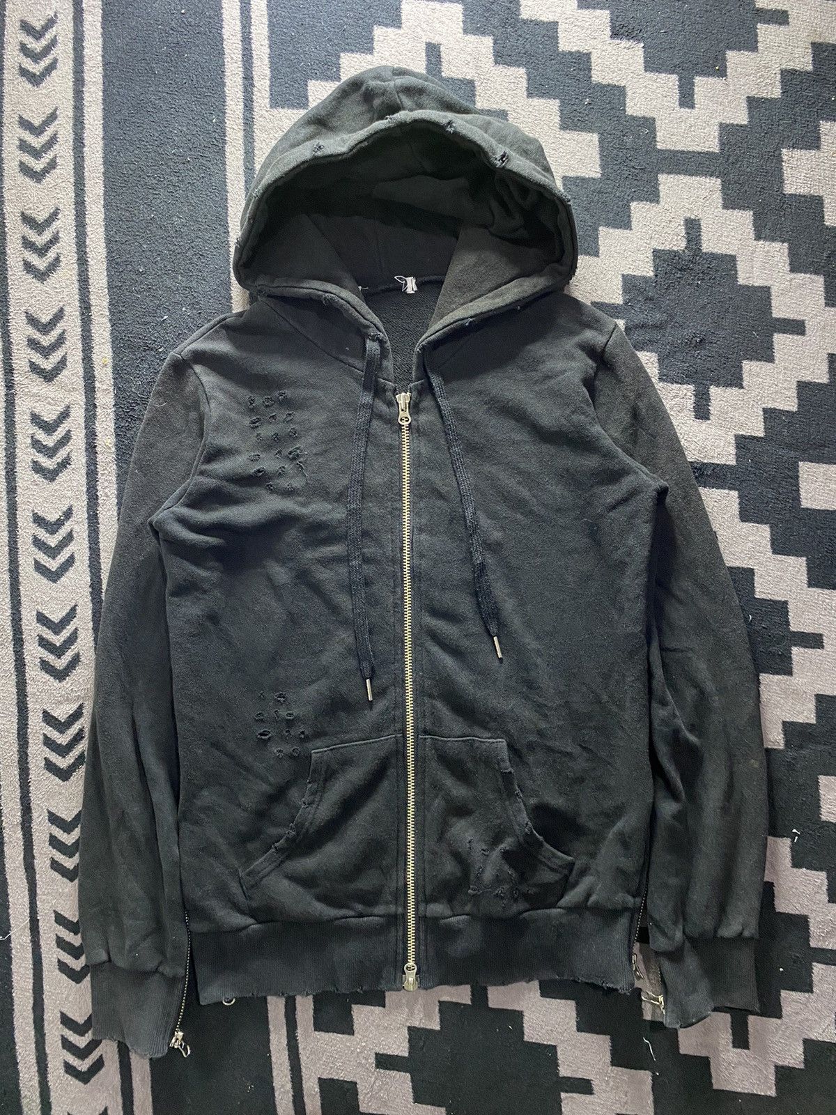 If Six Was Nine × Japanese Brand × Le Grande Bleu (L.G.B.) Vintage distressed multi zip hoodie Size US XL / EU 56 / 4 - 1 Thumbnail