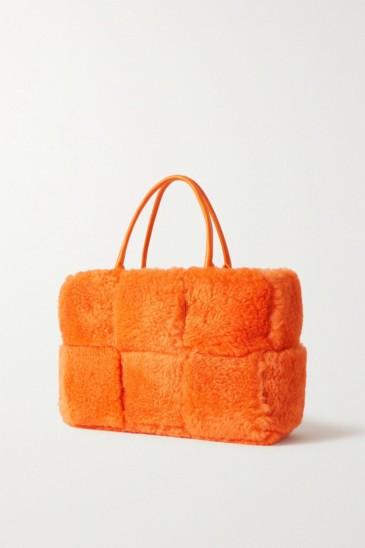 Bottega Veneta BOTTEGA VENETA arco leather trim orange shearling tote bag Size ONE SIZE - 1 Thumbnail
