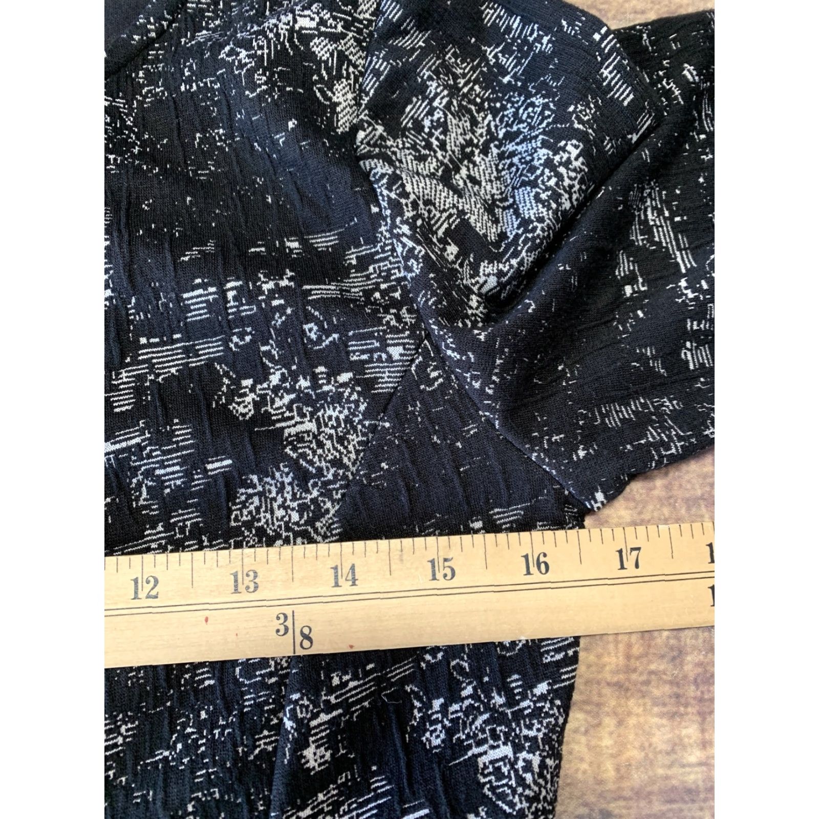 Vintage Ronni Nicole Dress 6 Black White Short Sleeve Pullover Knee Length Raglan Sleeve Round Neck Womens Size M / US 6-8 / IT 42-44 - 6 Thumbnail