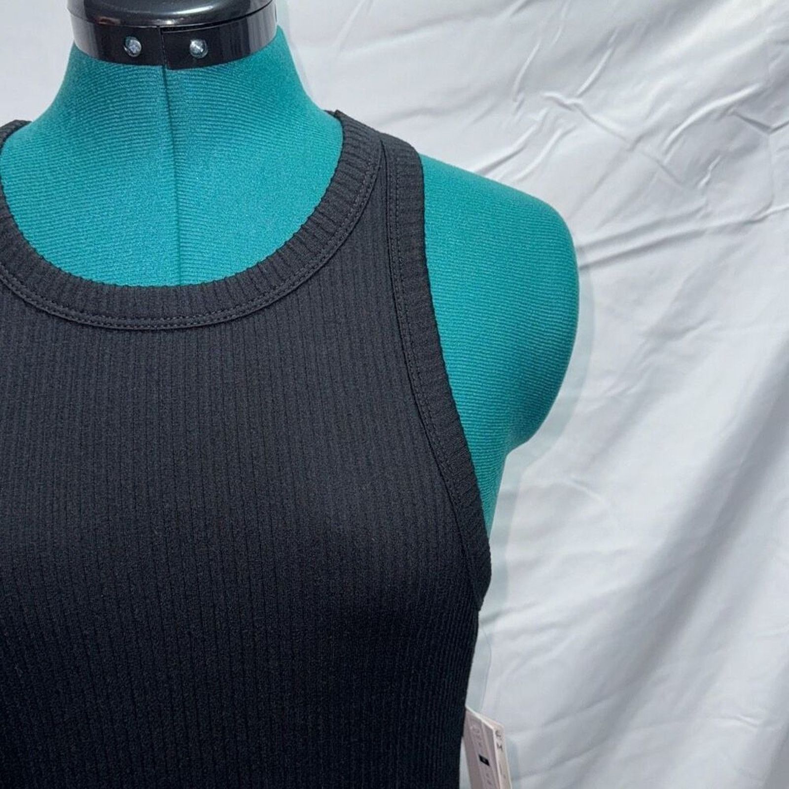 BP. BP Black Ribbed Sleeveless Dress | Sz M, NWT Size M / US 6-8 / IT 42-44 - 3 Thumbnail
