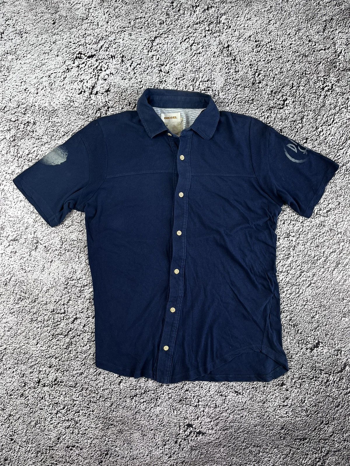 Diesel Vintage Y2K Diesel logo assymetric polo streetwear size S Size US S / EU 44-46 / 1 - 2 Thumbnail