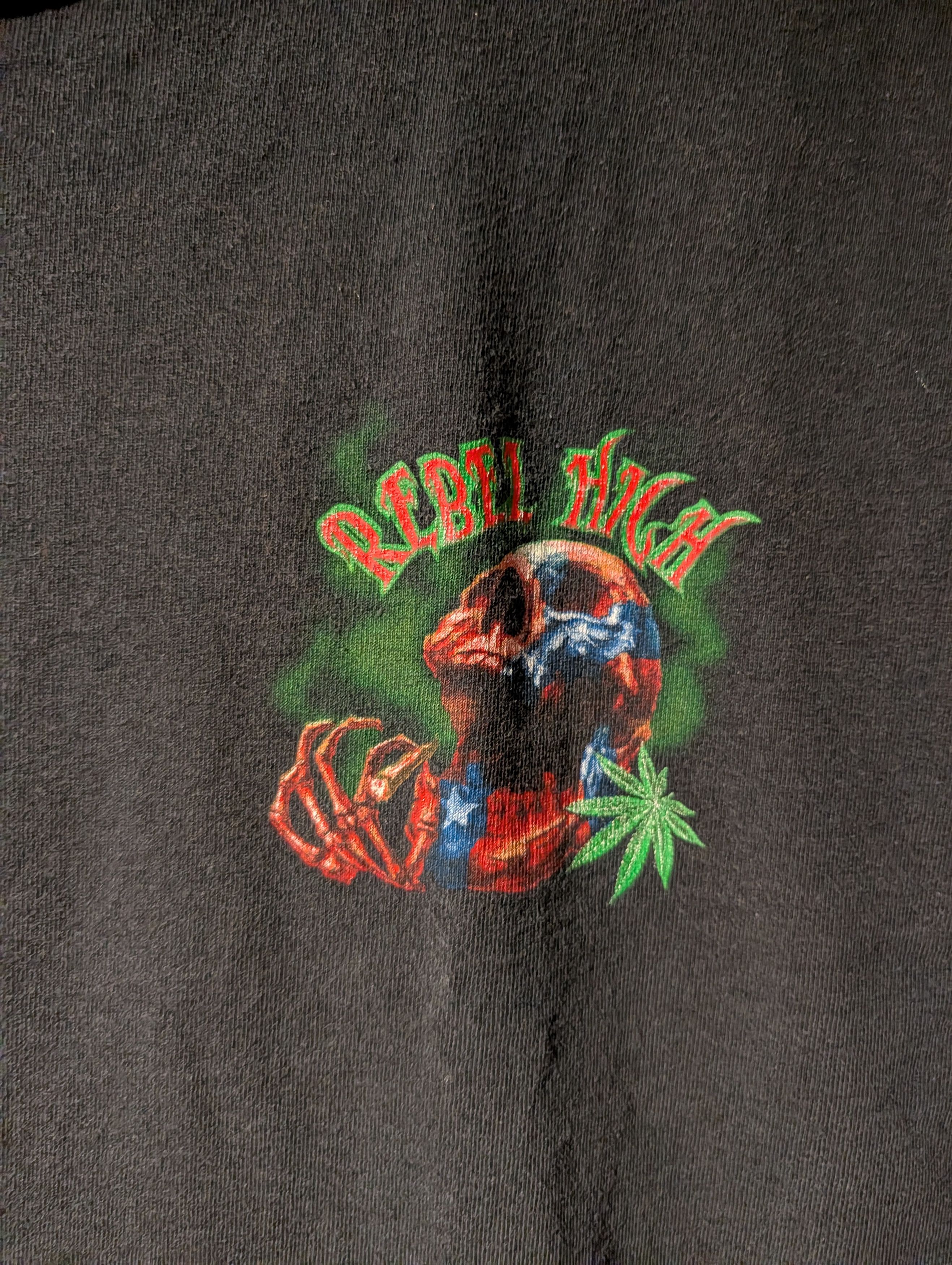 Arts & Science REBEL HIGH Shirt Skull Marijuana Leaf Smoke I Die Graphic Size US M / EU 48-50 / 2 - 4 Thumbnail