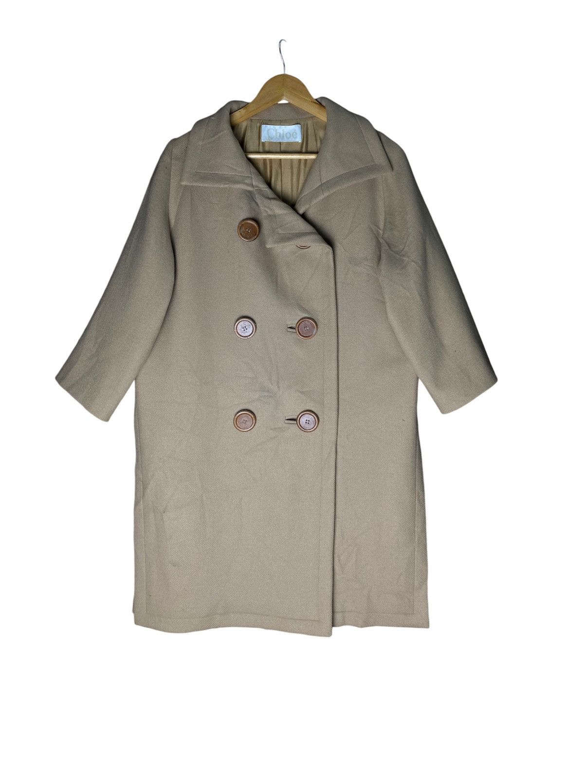 Chloe × Vintage Vintage Chloe Wool Trench Coats Size M / US 6-8 / IT 42-44 - 1 Thumbnail