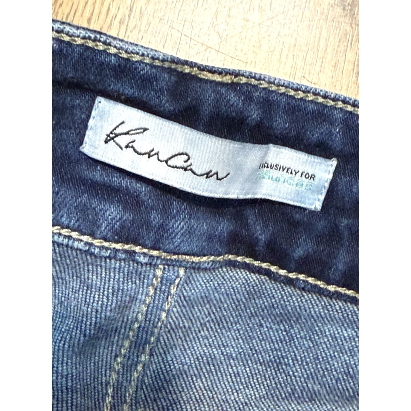 Vintage KanCan Jeans Women's 23 Blue Denim Skinny Distressed Dark Wash Size 40" / US 18 - 4 Thumbnail