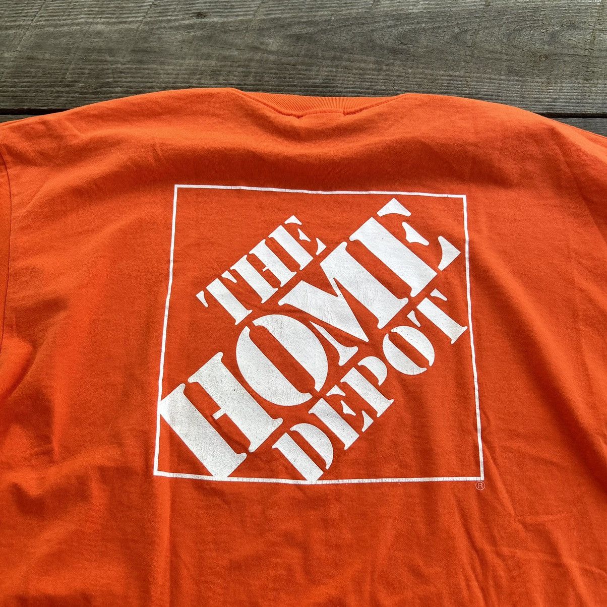 Vintage Vintage 90s The Home Depot Employee Paint Stained T Shirt Size US XXL / EU 58 / 5 - 5 Thumbnail