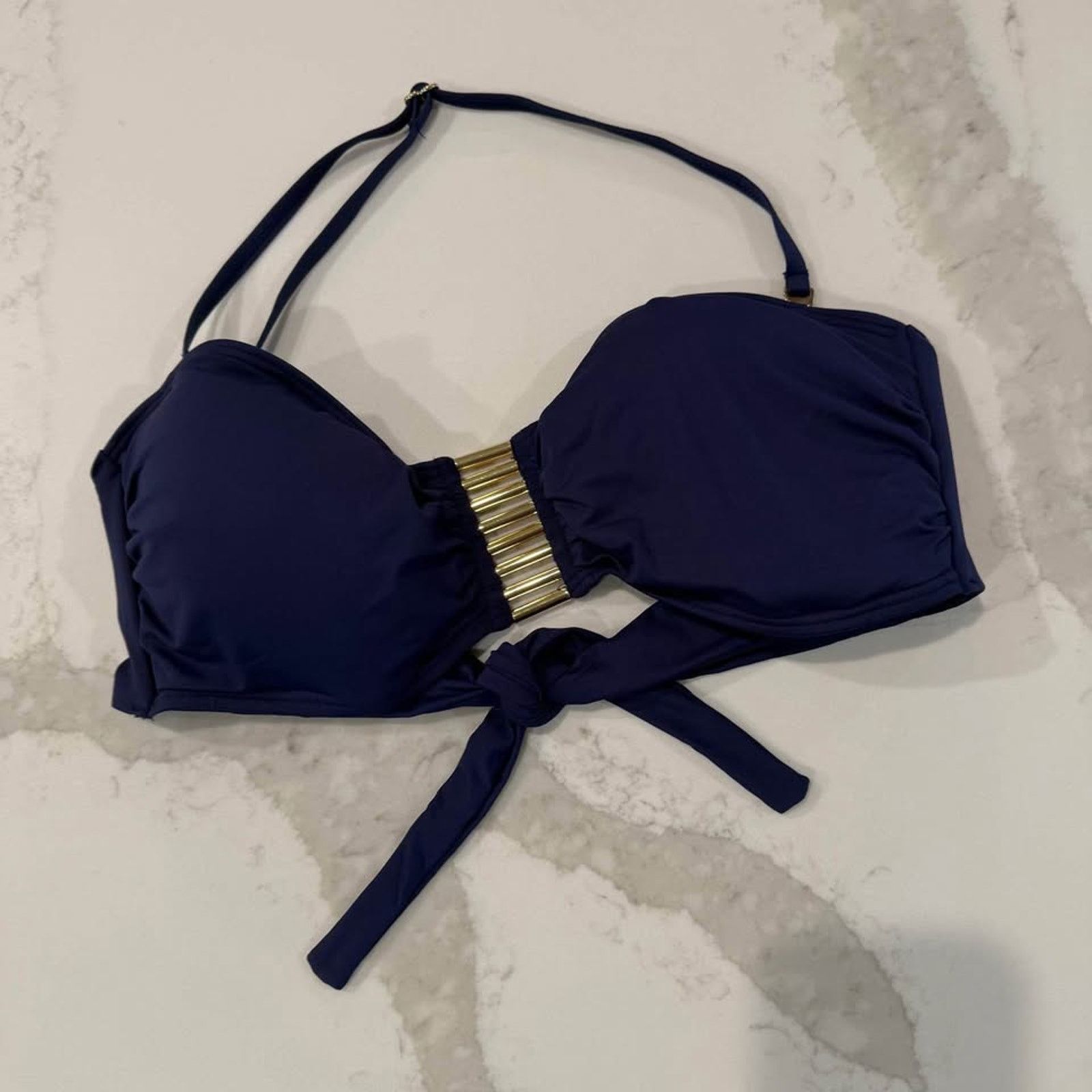 Vince Camuto Vince Camuto Bandeau BikiniTop MetallicHardware Womens Large Size ONE SIZE - 1 Thumbnail