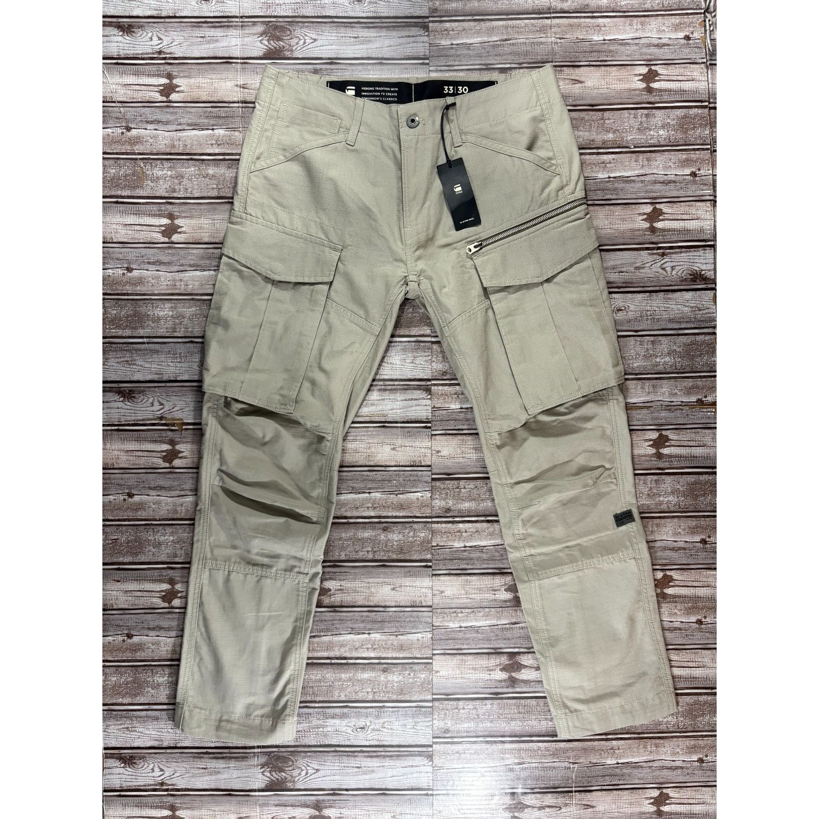 G-Star G-Star Raw Rovic Zip 3D Regular Tapered Cargo Pants W33 L32 Size US 33 - 1 Thumbnail