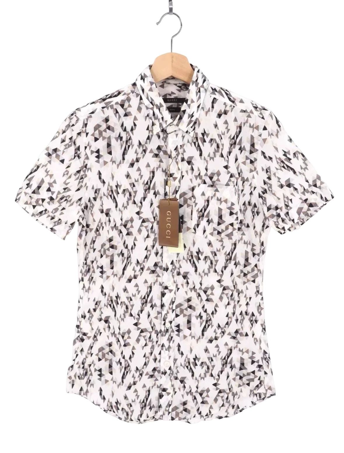 Gucci Gucci Geometric Print Short Sleeve Shirt Size S Size US S / EU 44-46 / 1 - 1 Thumbnail