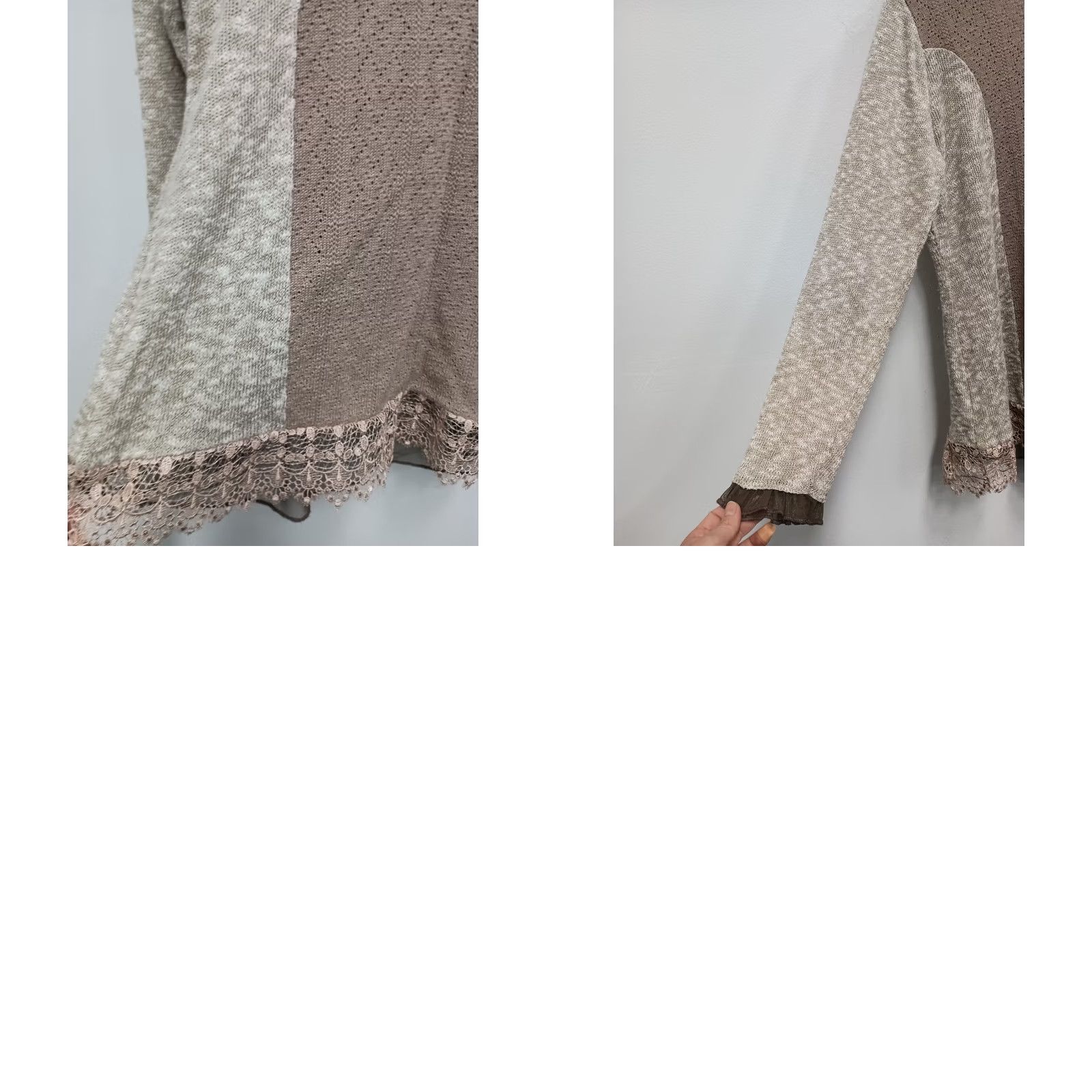 Vintage VINTAGE Fair Lady Top Womens 8 Beige VTG 90s Fairy Grunge Tunic Size Lace Long Sleeve Size M / US 6-8 / IT 42-44 - 9 Thumbnail
