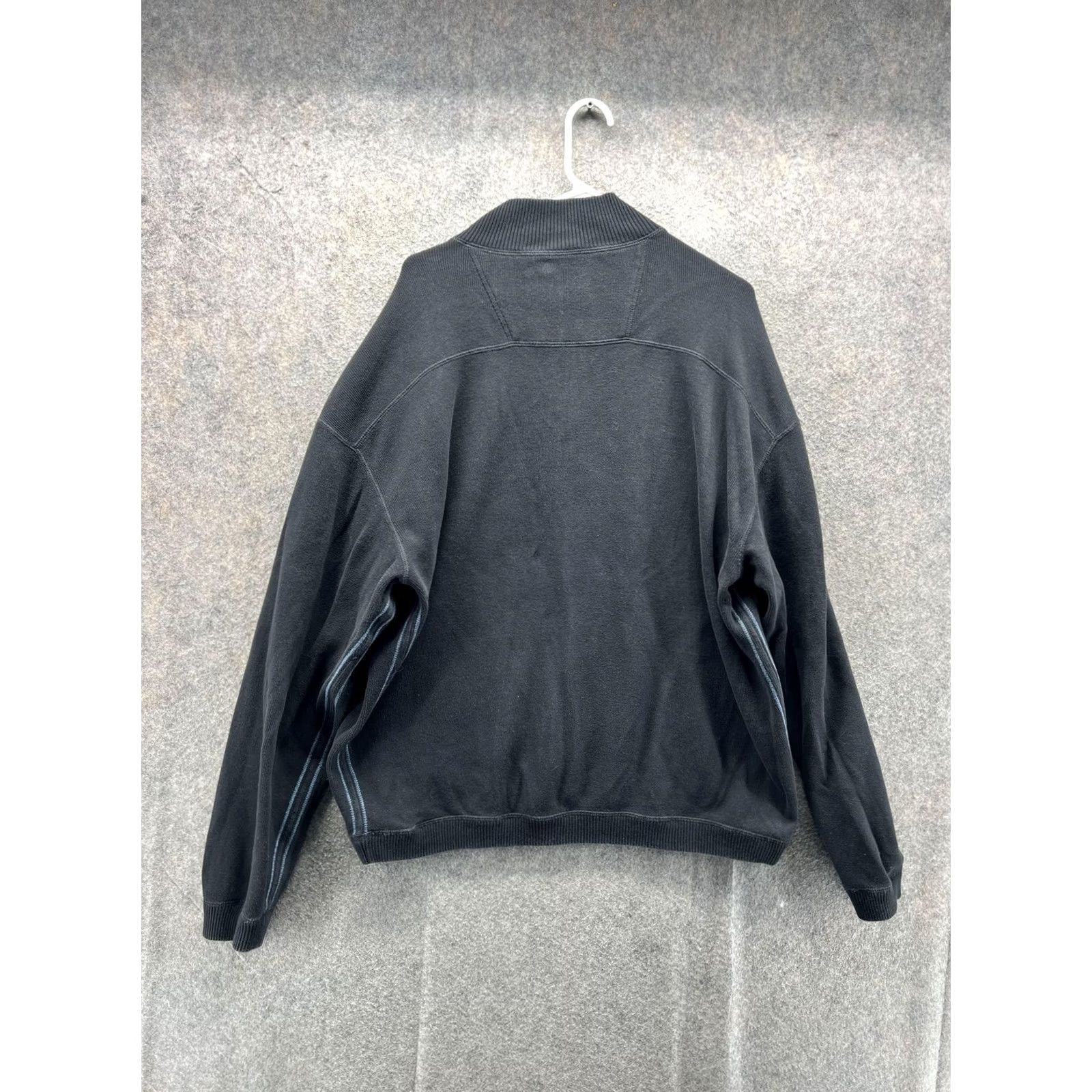 Tommy Bahama Tommy Bahama Sweater Mens XL Brown Black 1/4 Zip Reversible Knit Pullover Size US XL / EU 56 / 4 - 5 Thumbnail